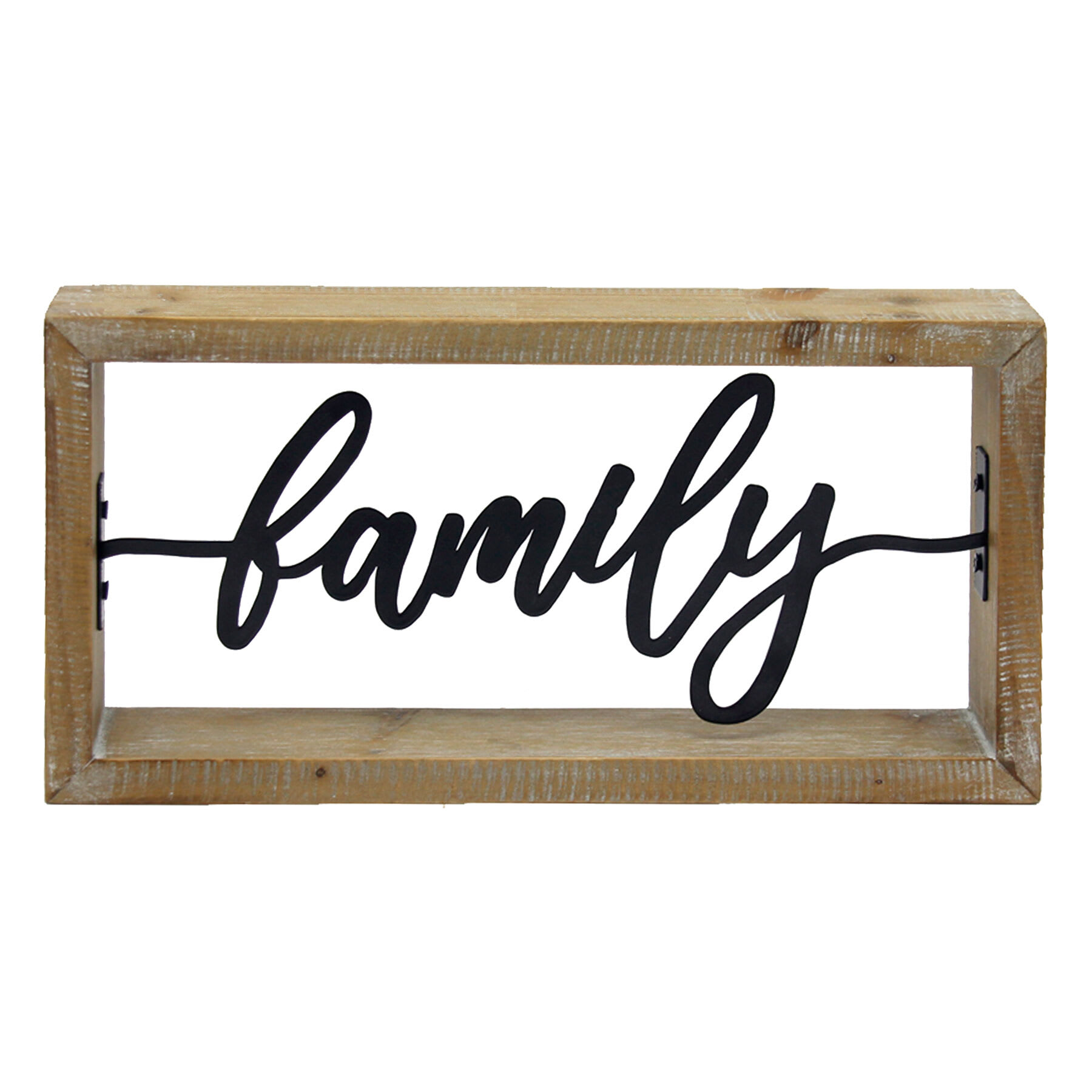 Framed Family Cutout Block Sign, 12x8