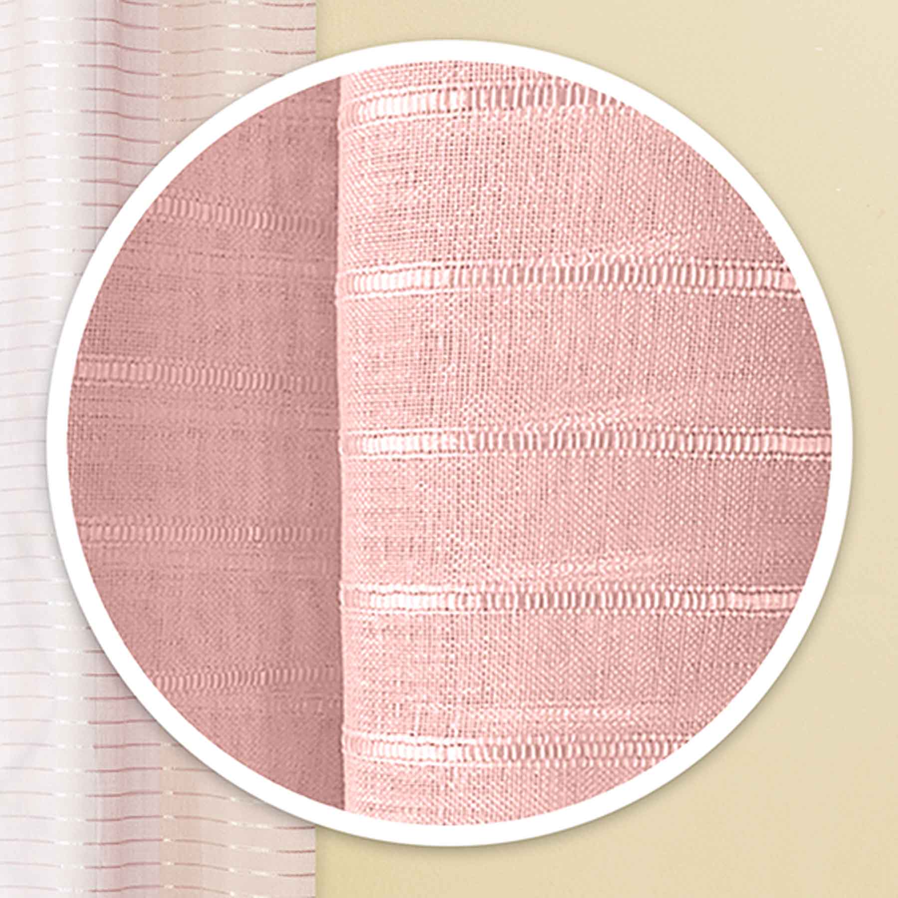Tiny Dreamers Pink Striped Sheer Curtain Panel, 84"