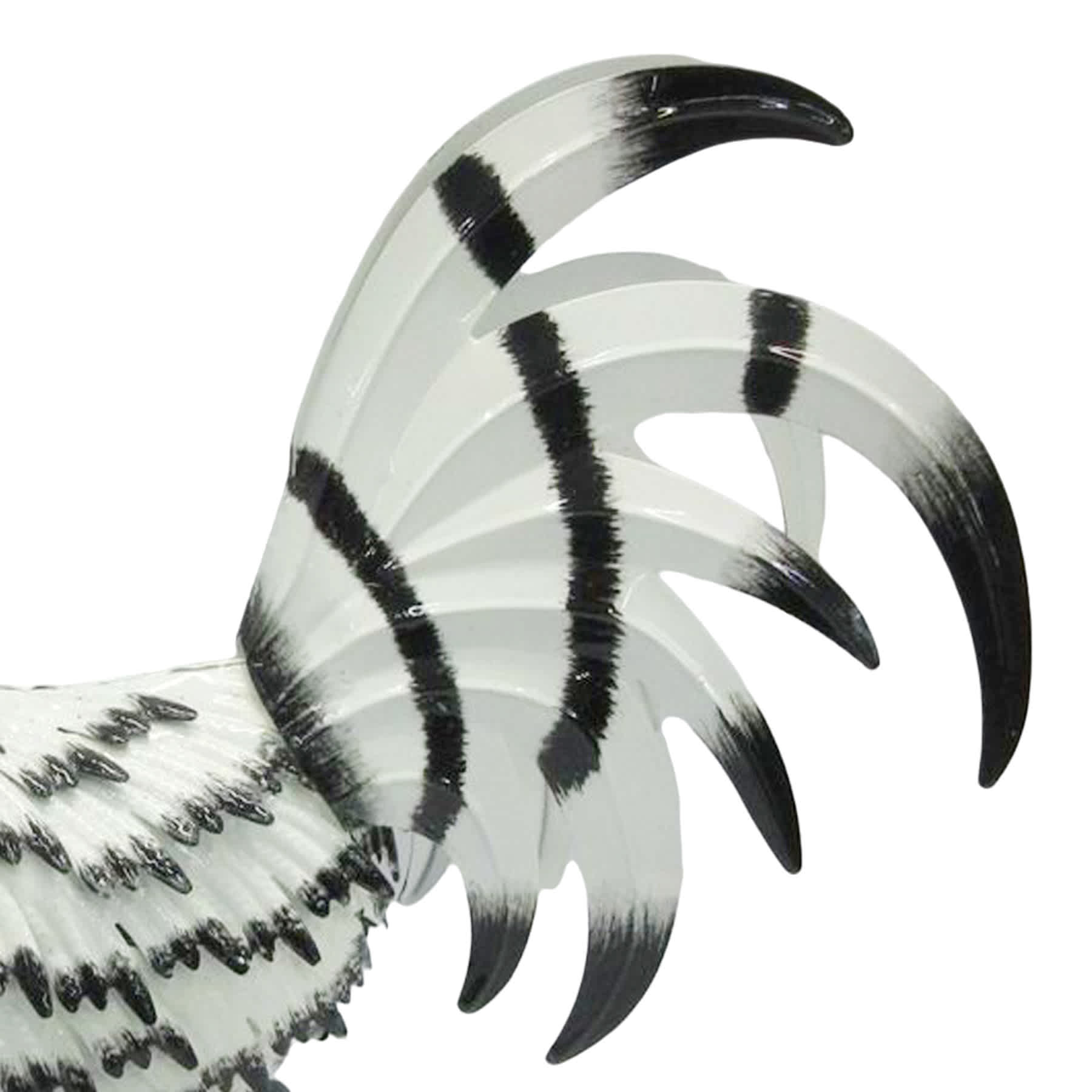Metal Standing Rooster Outdoor Garden Statue, 16"