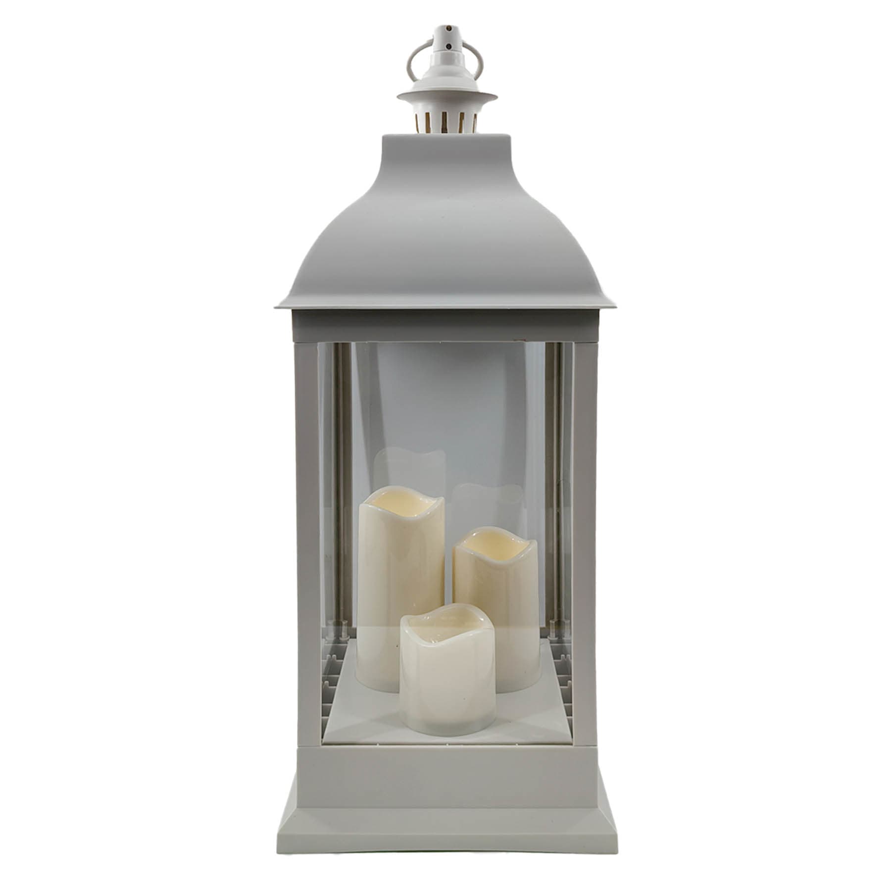 Grey LED Outdoor Lantern, 25"