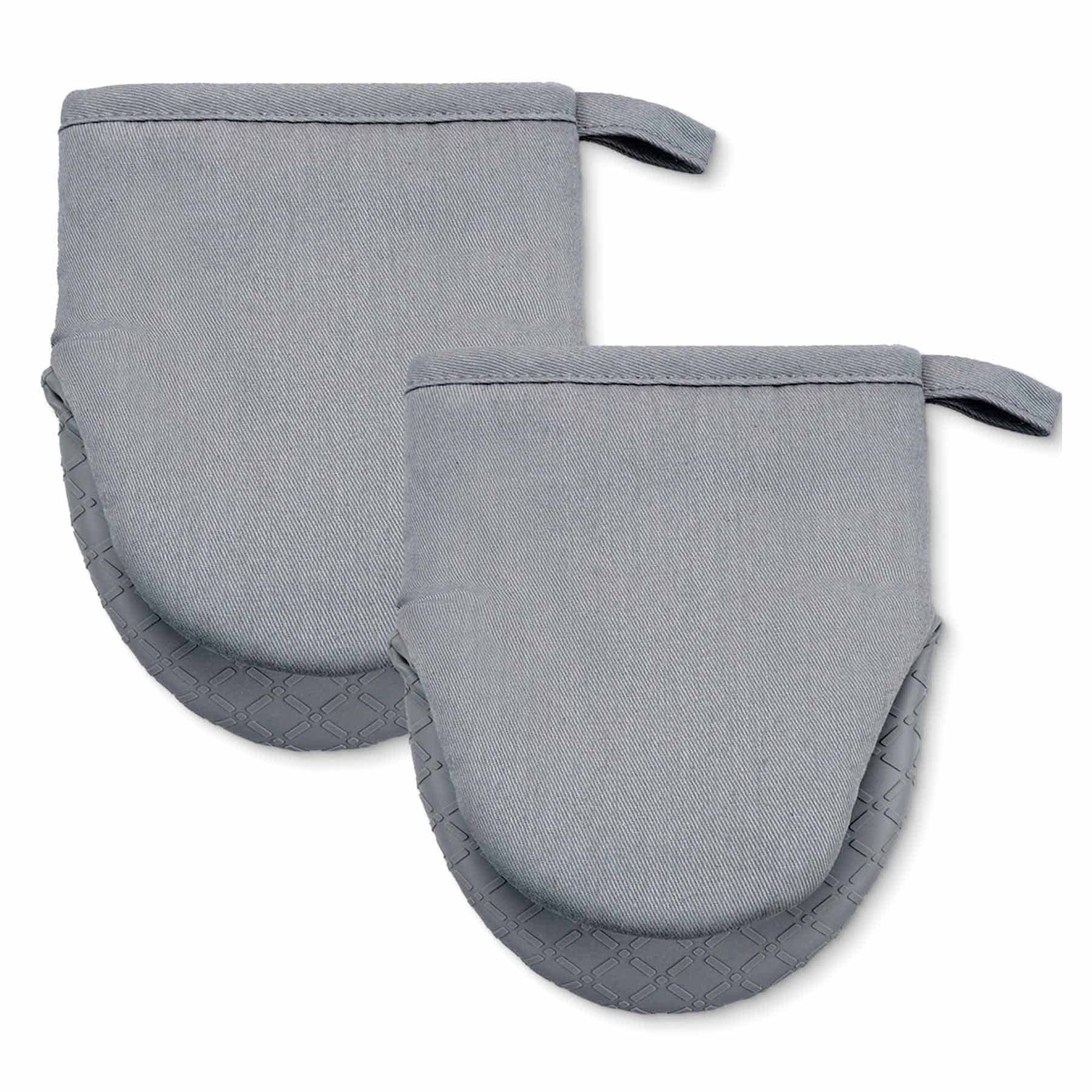 Set of 2 Grey Silicone Mini Mitts