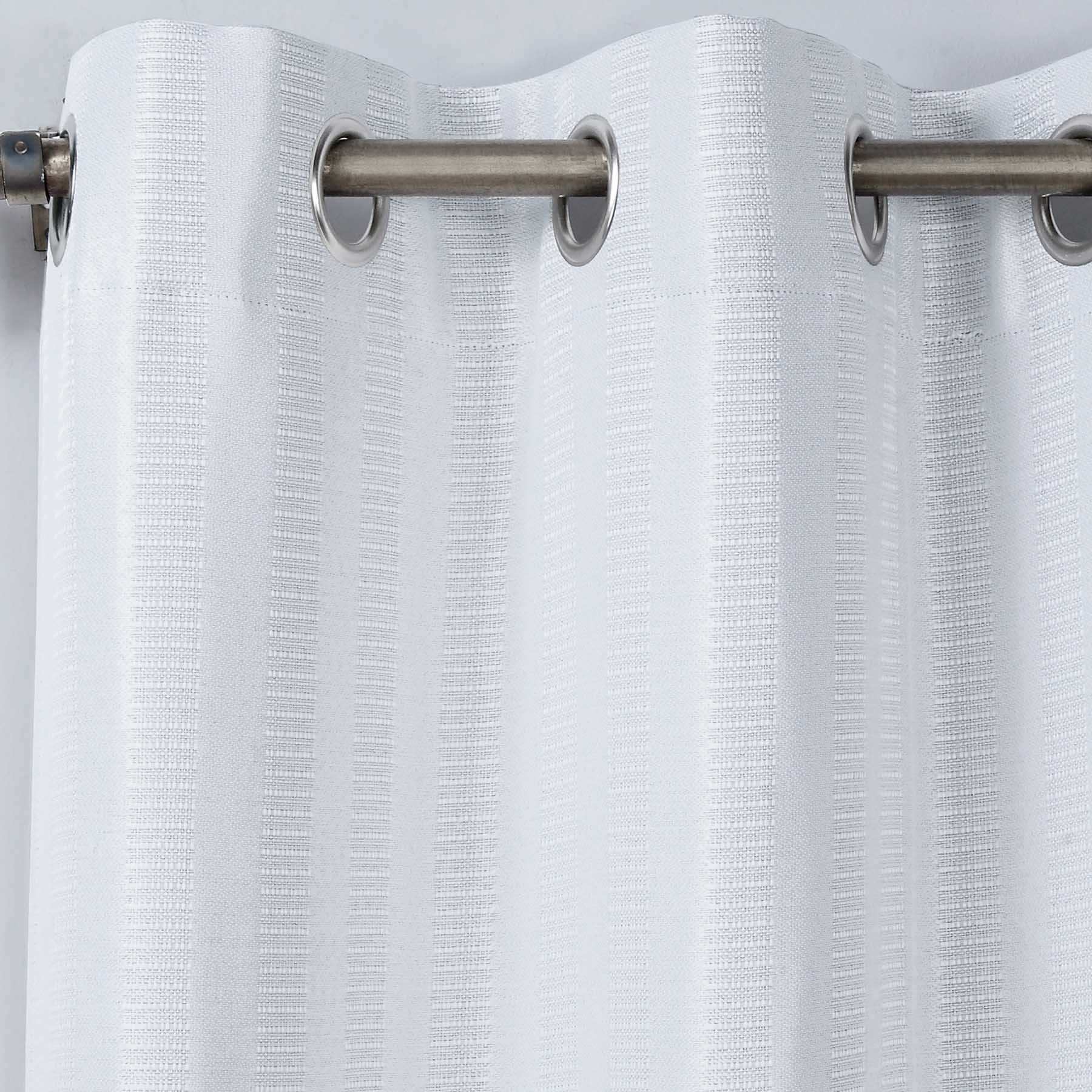 Honeybloom Sedgwick White Blackout Curtain Panel, 84"