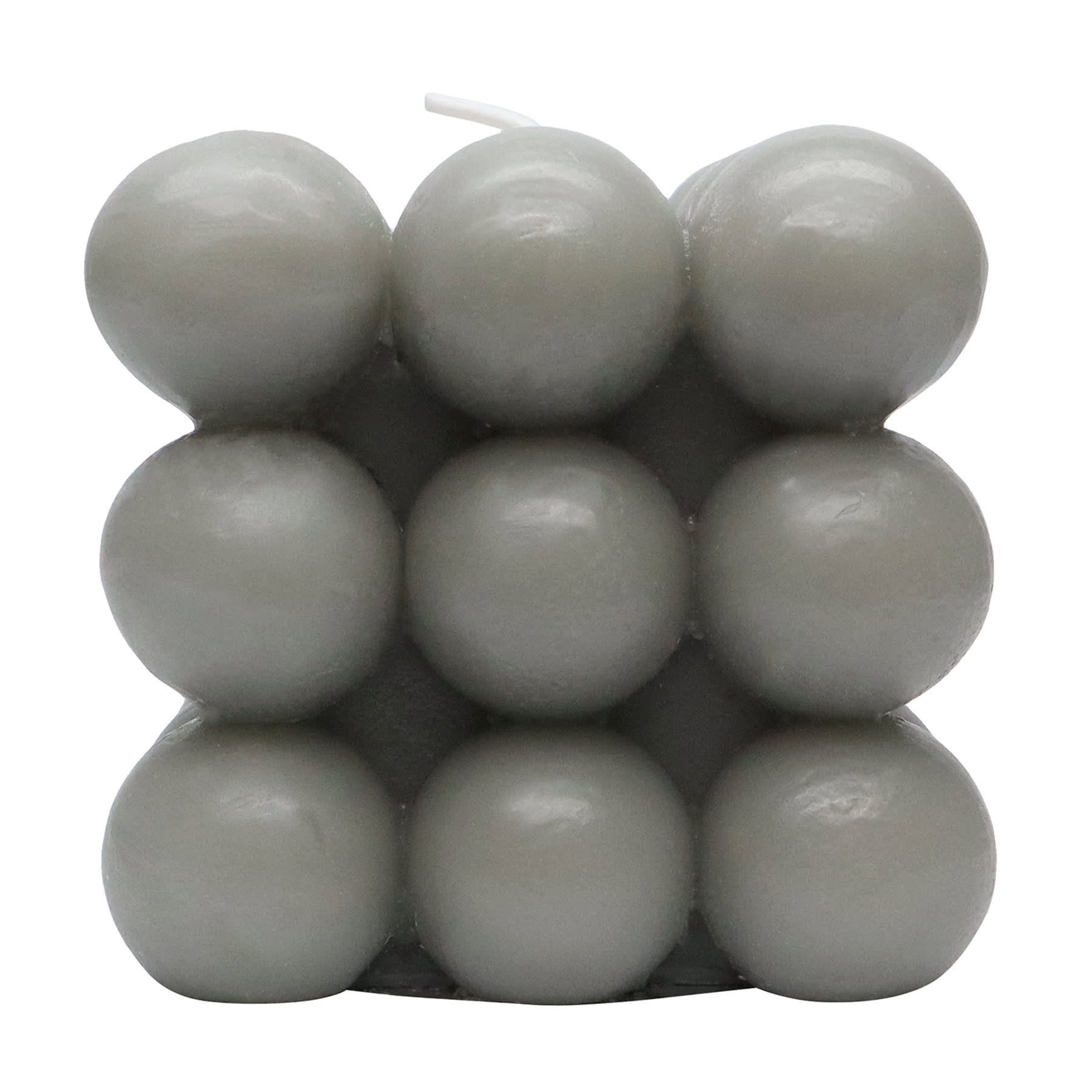 Crosby St. Grey Unscented Bubble Candle, 3"