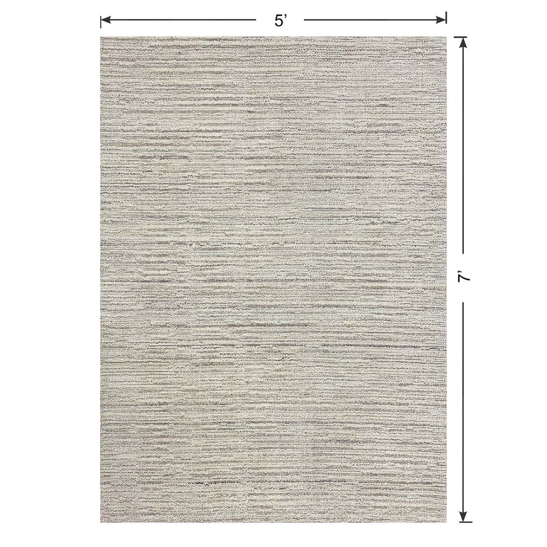(A472) Honeybloom Burns Neutral Woven Area Rug, 5x7