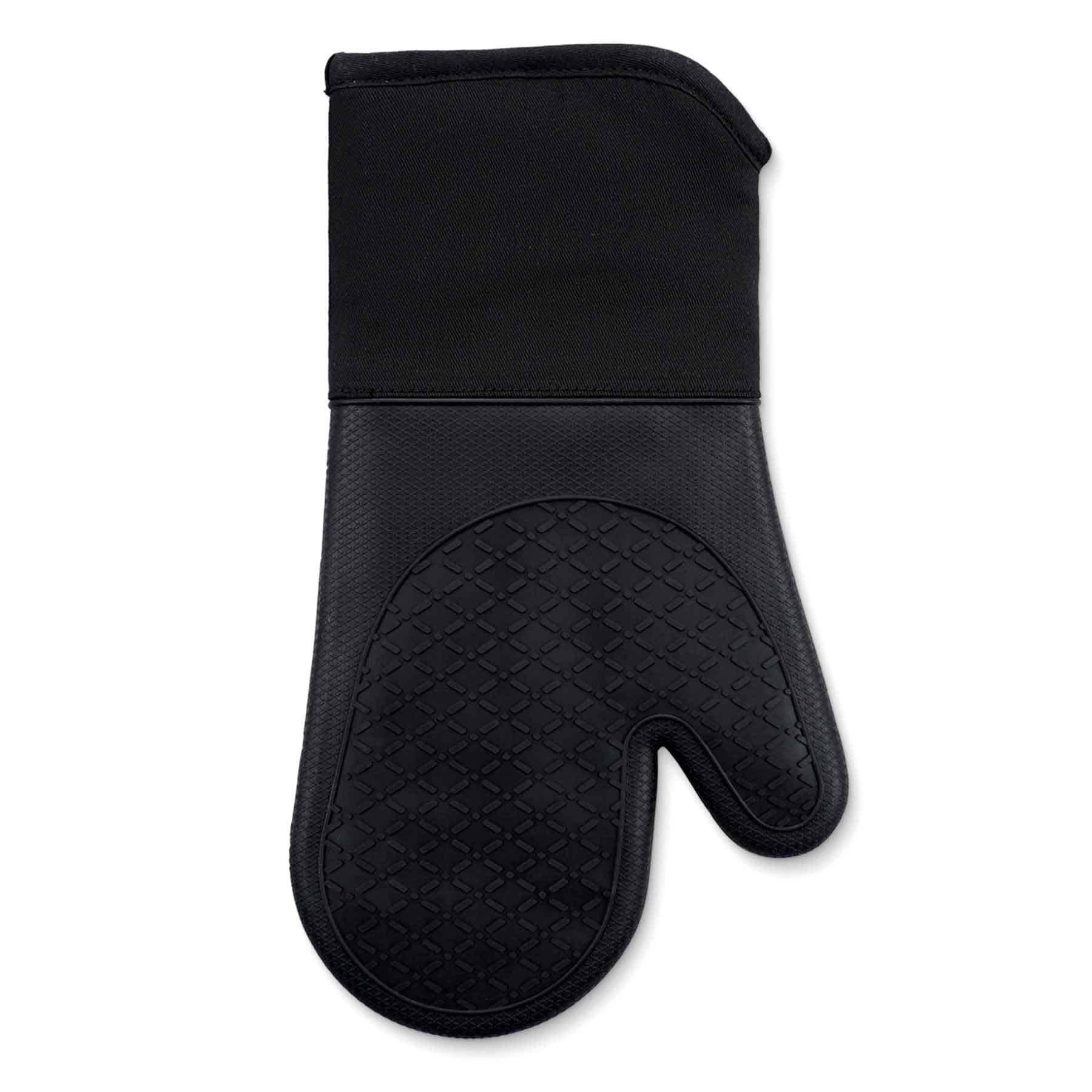 Black Silicone Oven Mitt