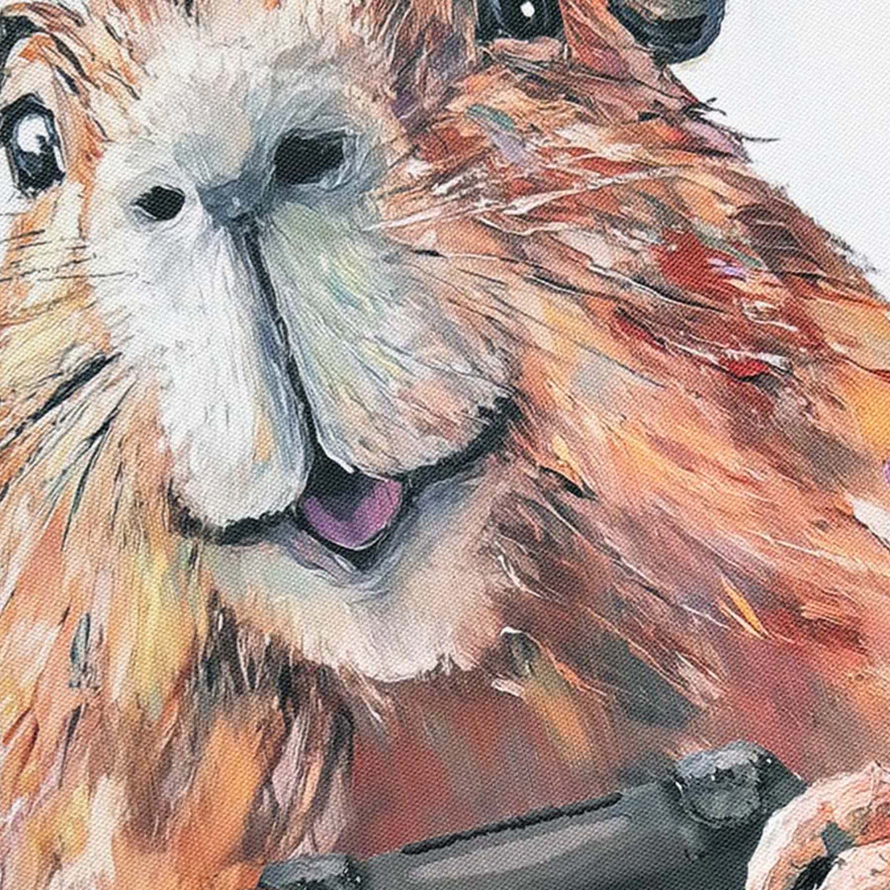Gamer Animals Capybara Canvas Wall Art, 12x16