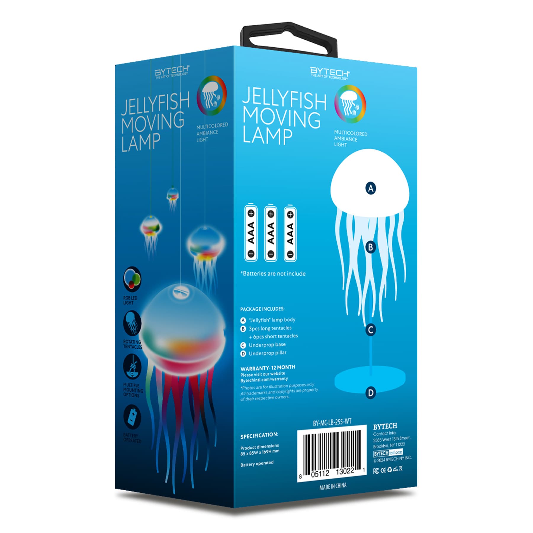 Dancing Jellyfish Multicolor Lamp, 8.5"