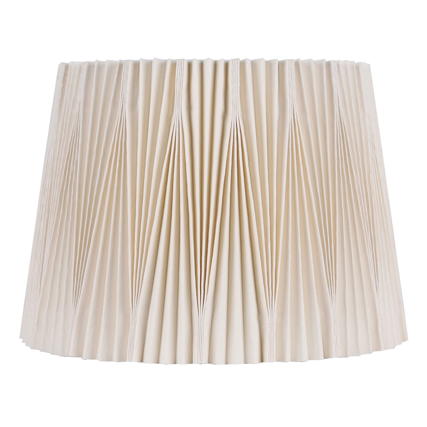 Beige Pleat Medium Table Drum Shade 12x14x10