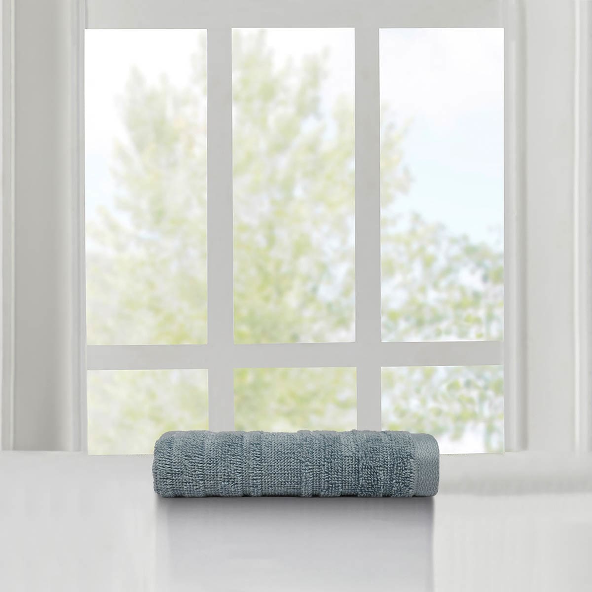 Found & Fable Blue Organic Cotton Washcloth, 13"