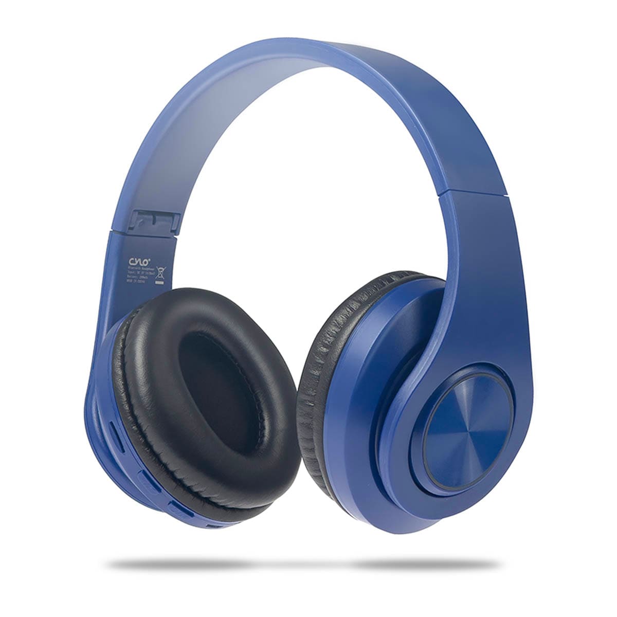 Brushed Metal Bluetooth Headphones Blue