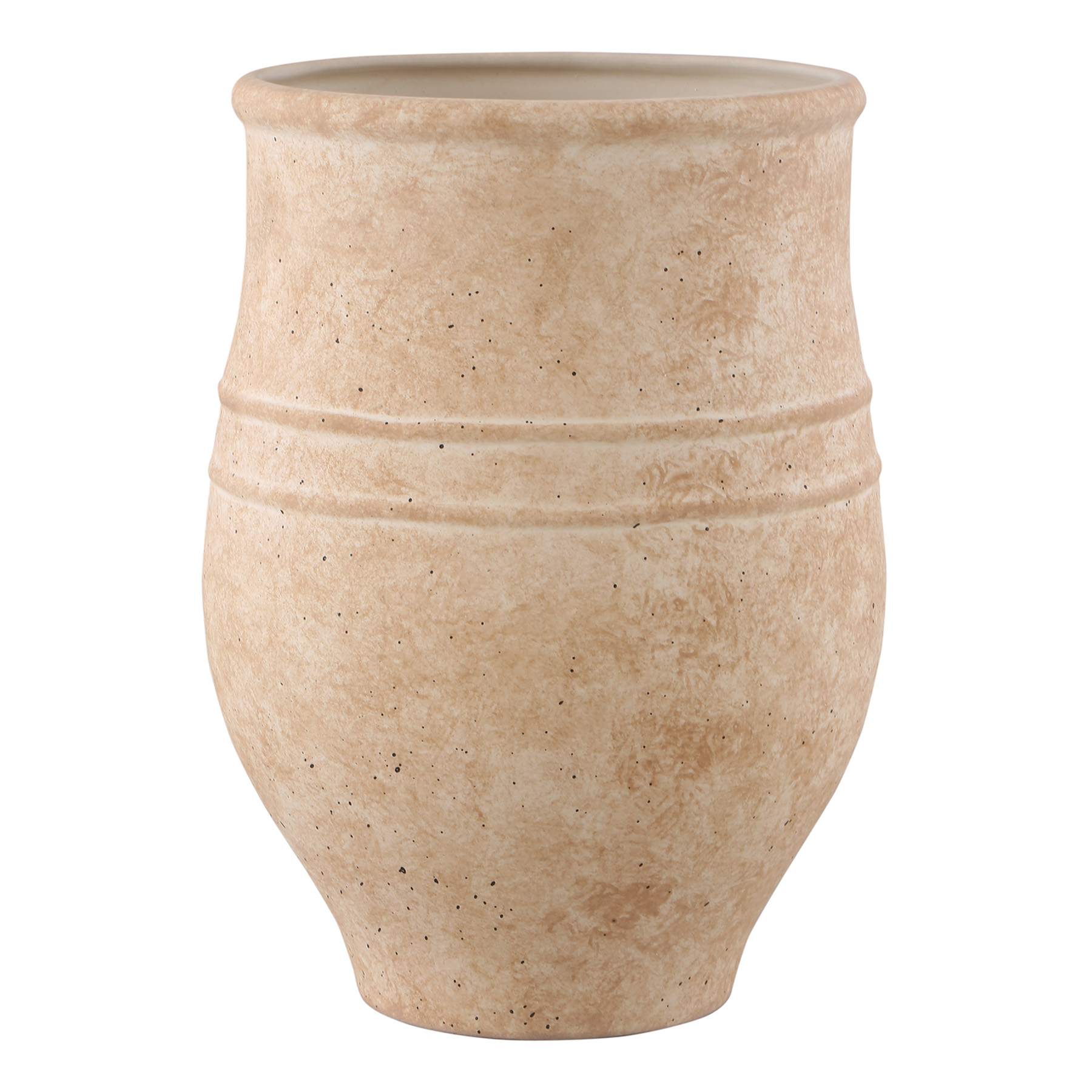 Neutral Ceramic Vase, 10.5"