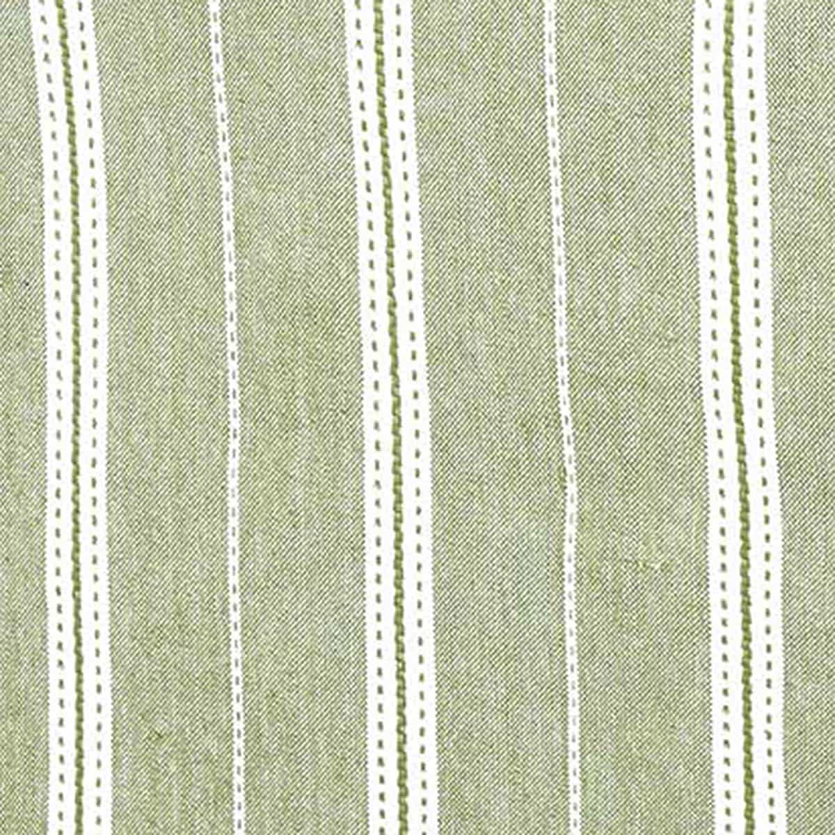 14X72 Green With Ivory Stripes Runner
