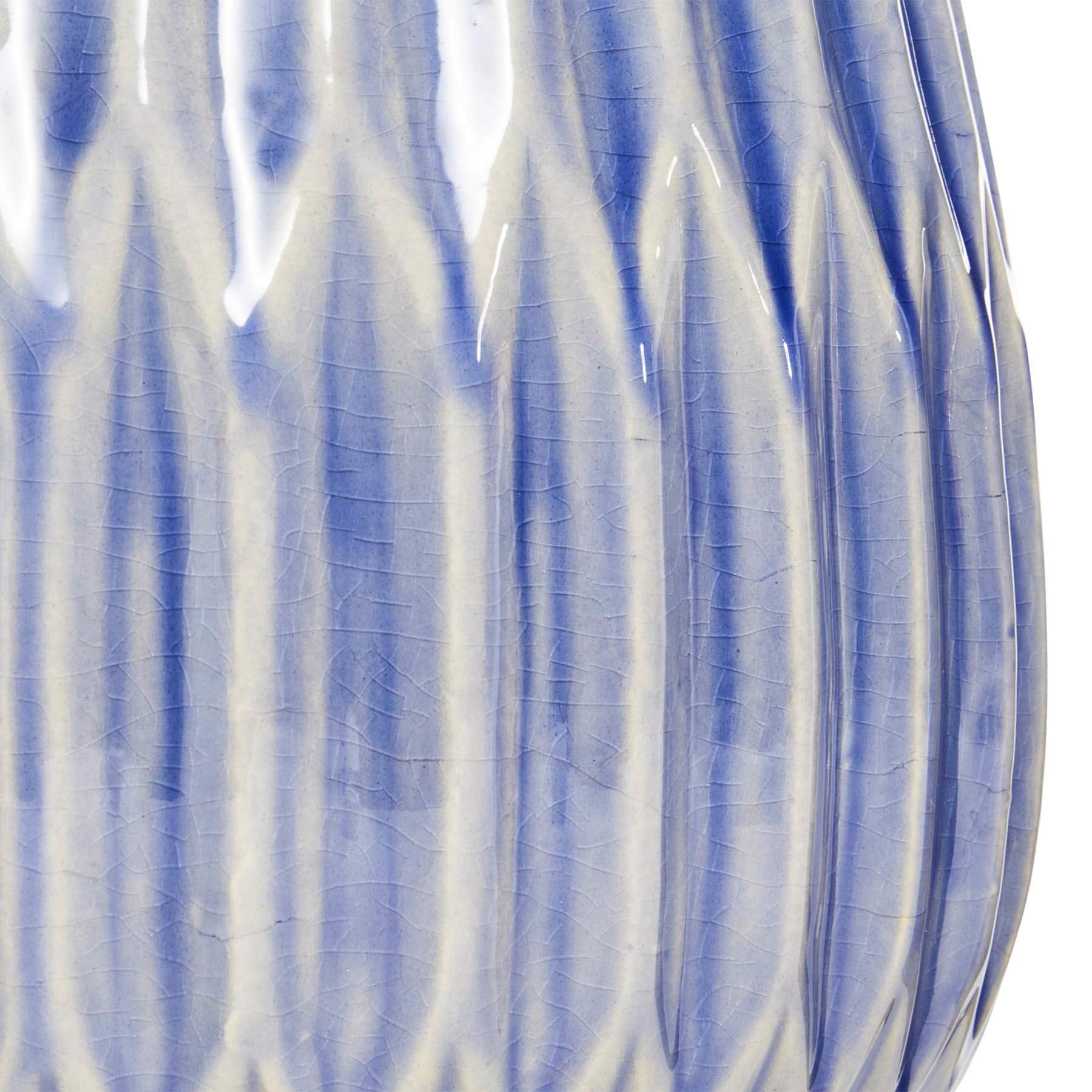 Ty Pennington Indoor Blue Clearwater Glazed Planter, Medium