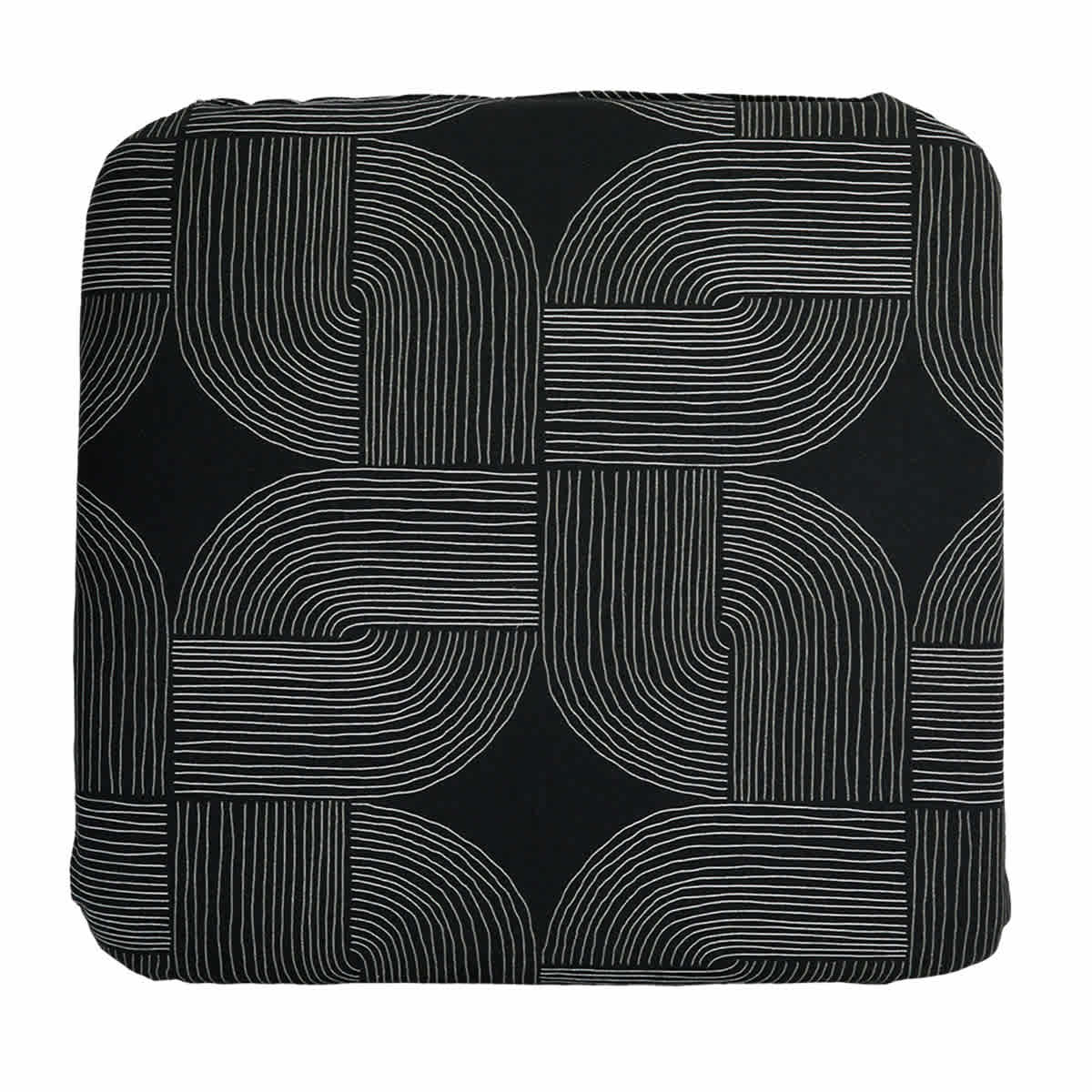 Black Geo Outdoor Chair Cushion