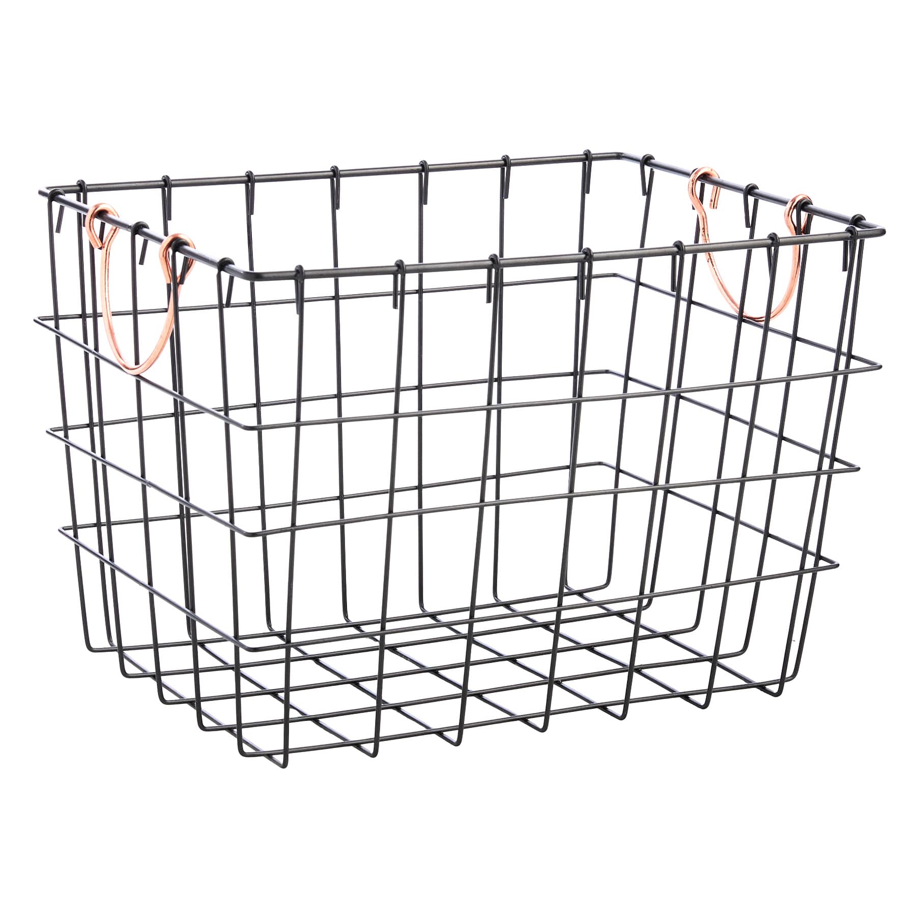 Bronze Metal Wall Basket, Large