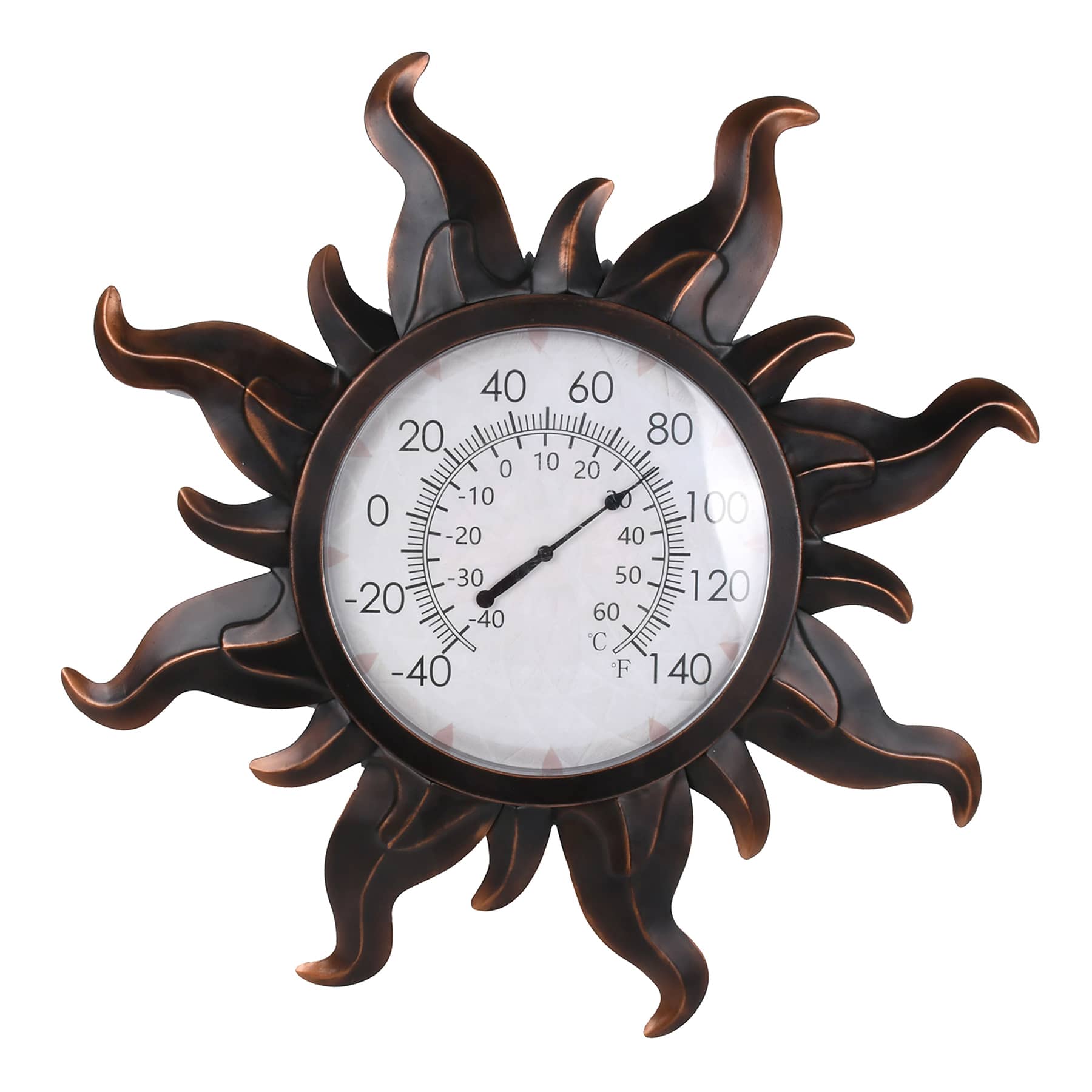 Metal Sun Garden Thermometer, 20"