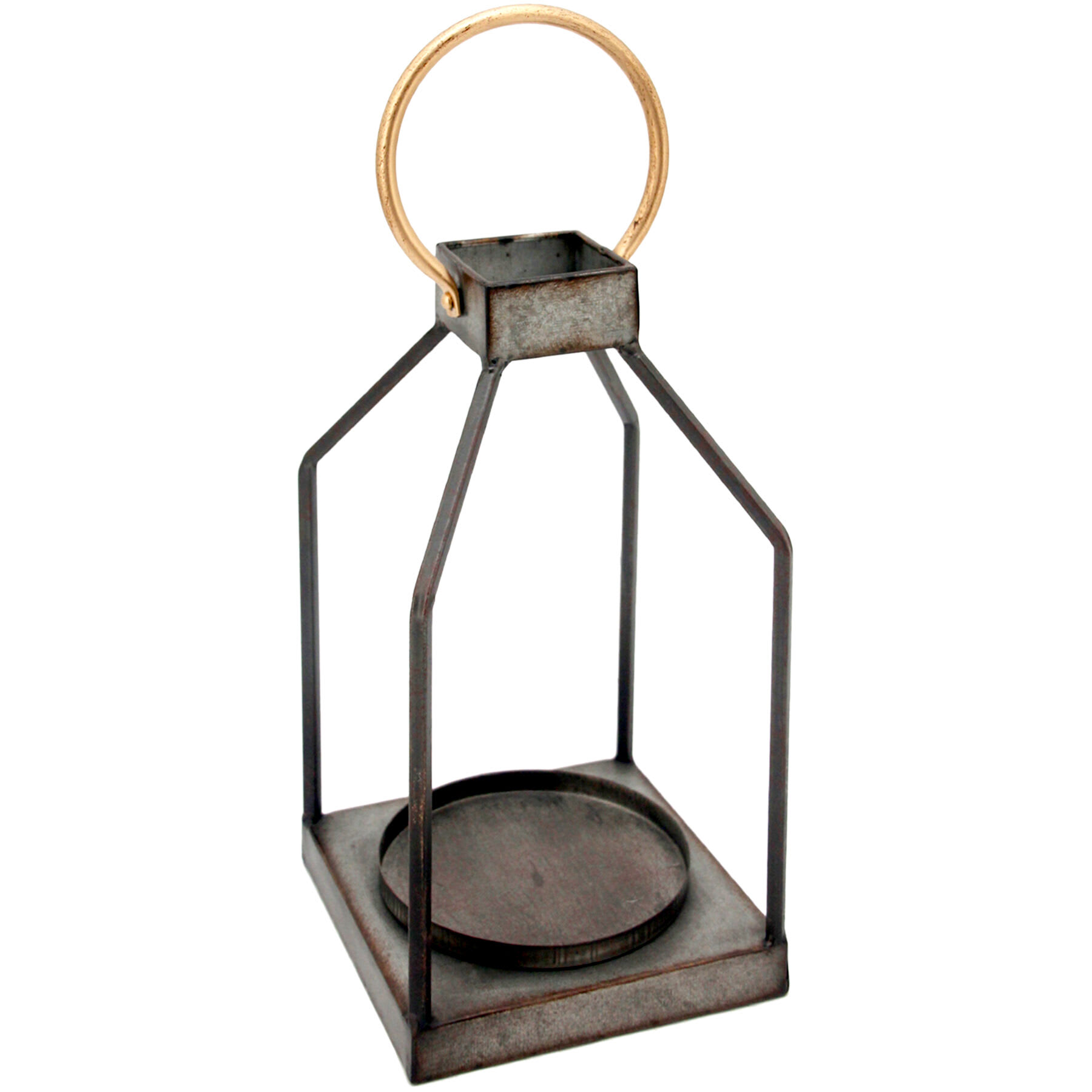 Black Metal Lantern, 15"