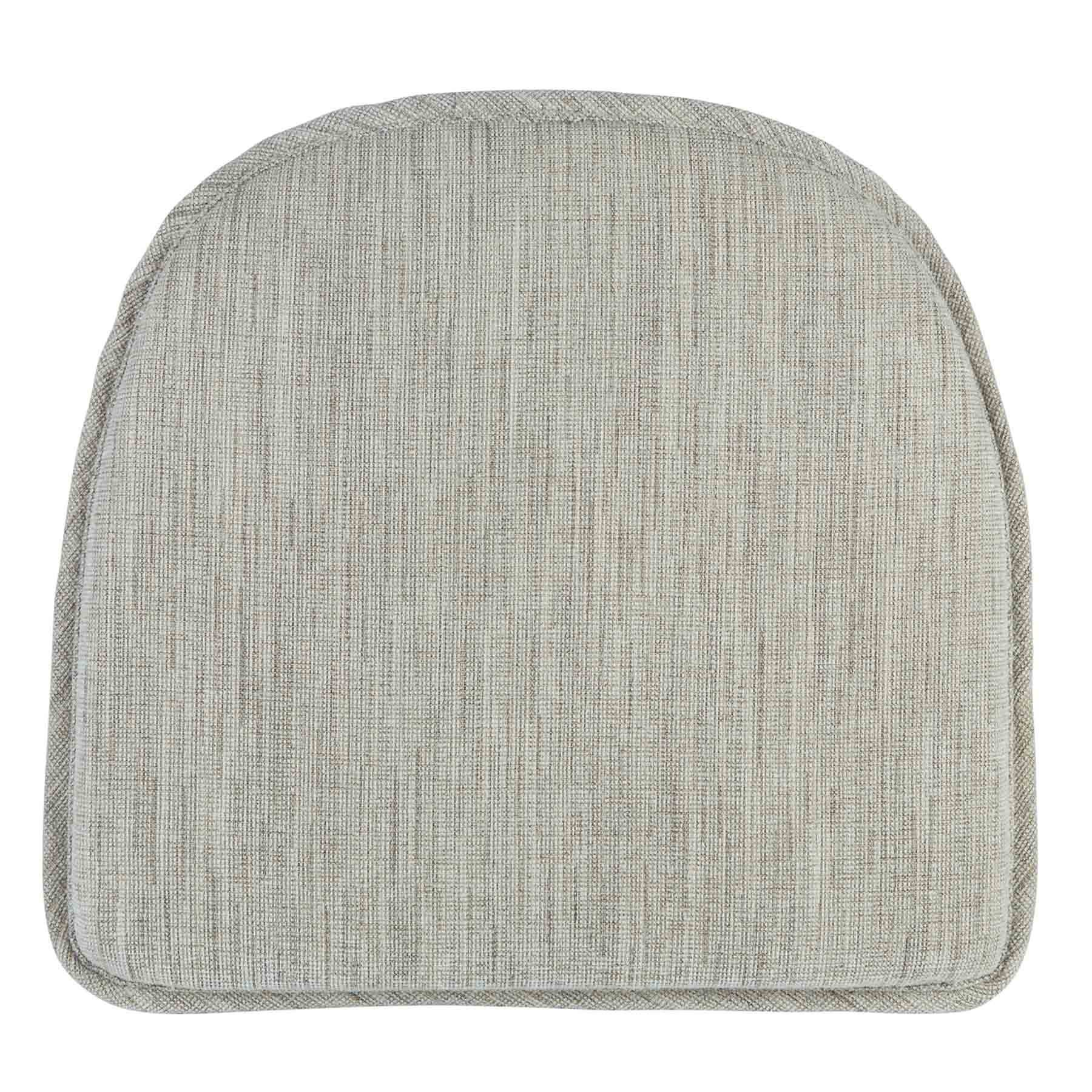 Salinger Tan Gripper Dining Chair Cushion with Non Skid Material
