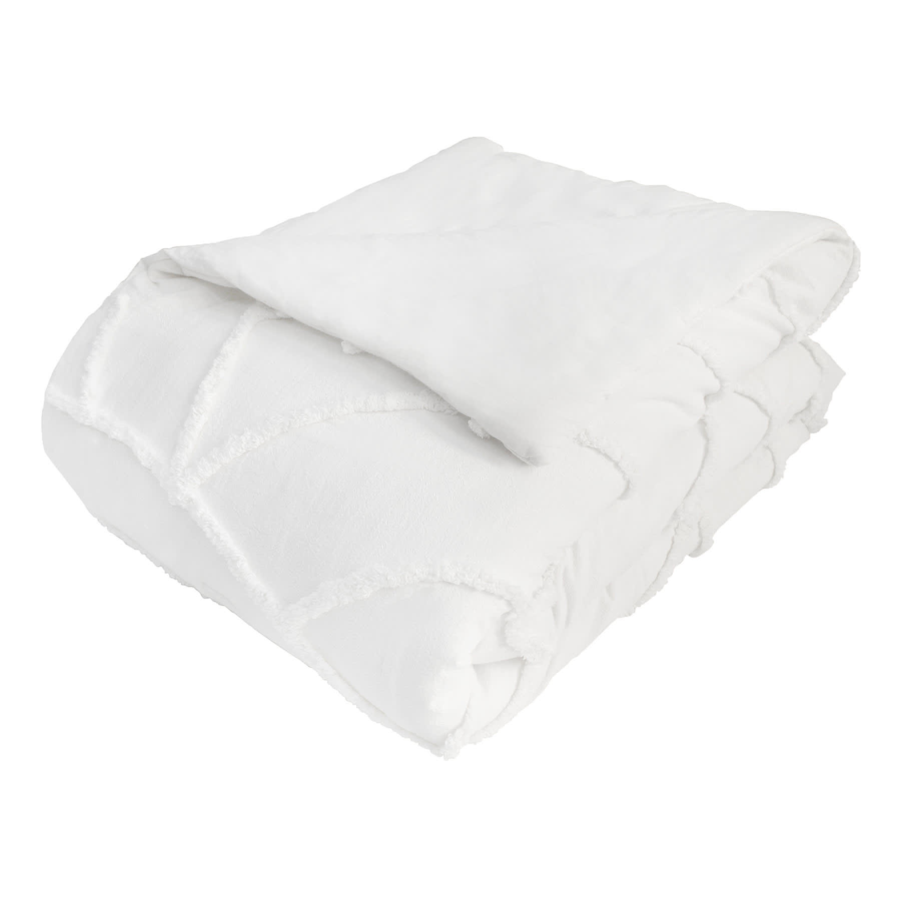 Found & Fable 3-Piece White Tufted Comforter Set, King