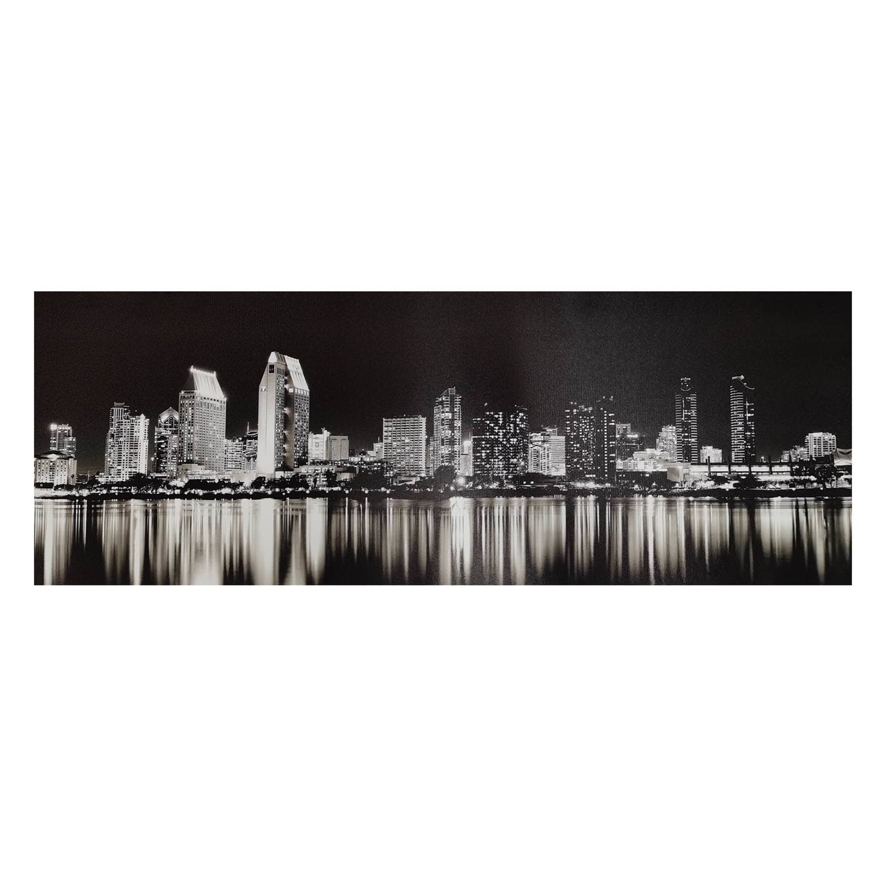 San Diego Lights Canvas Wall Art, 36x12