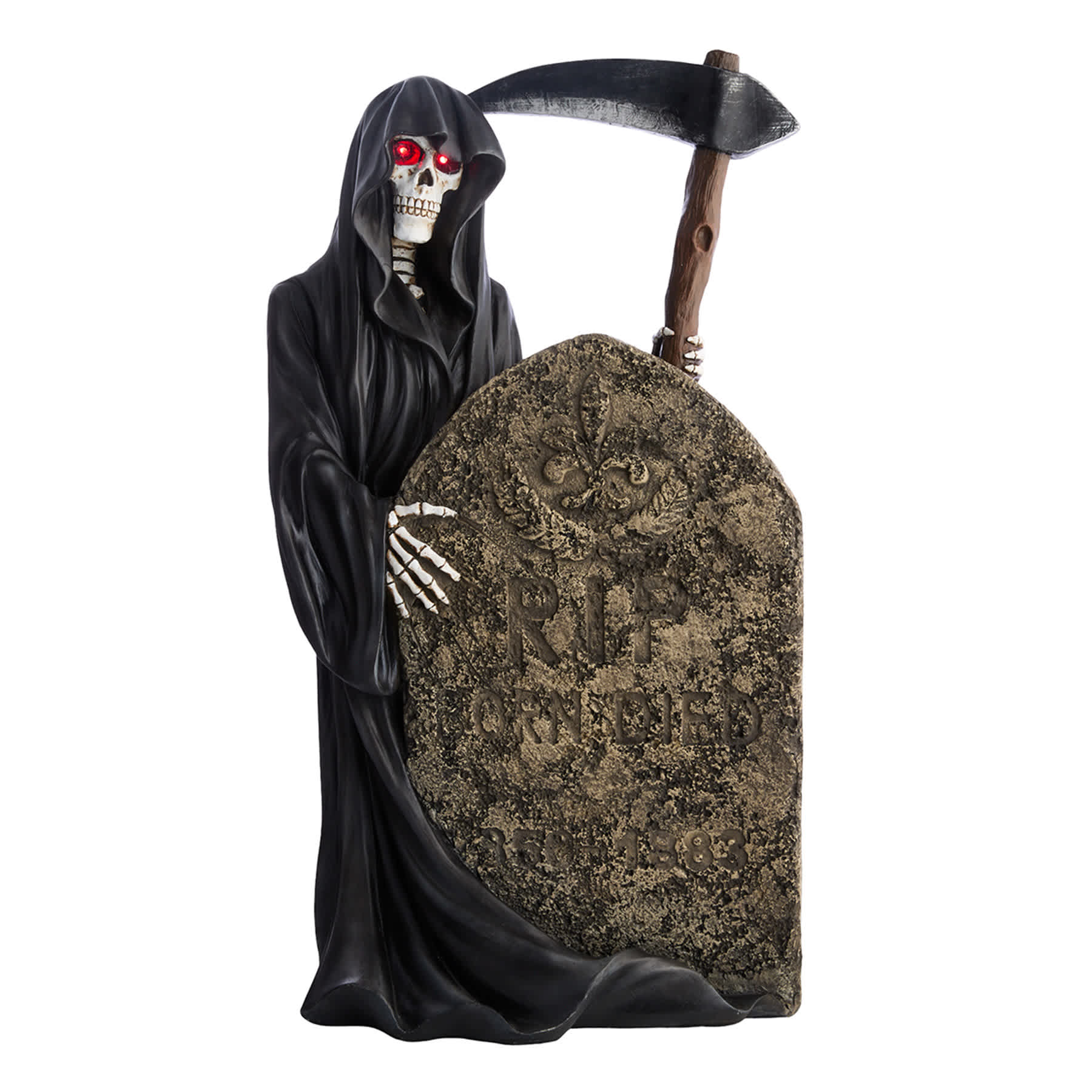 LED Grim Reaper with Tombstone, 32"