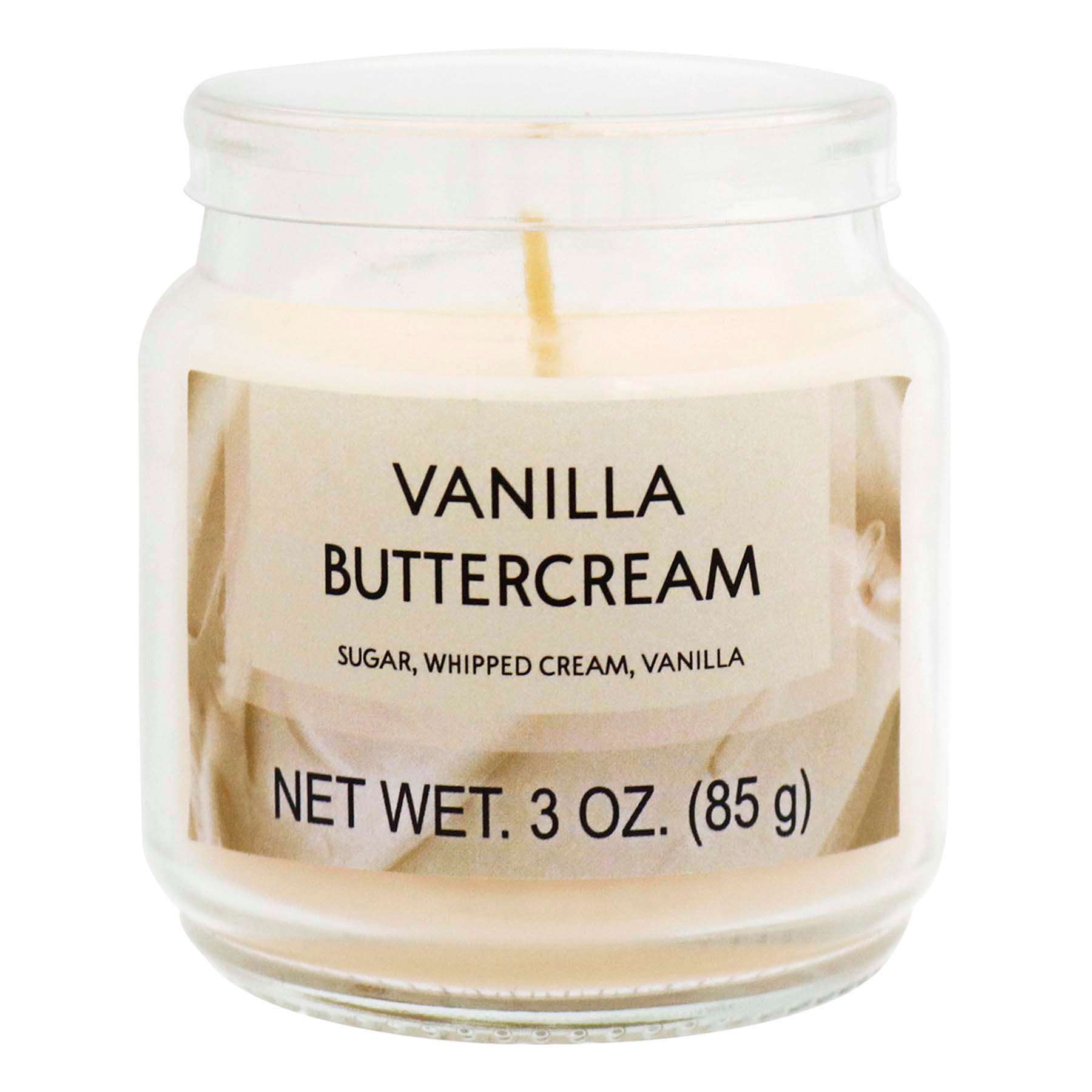 Vanilla Buttercream Scented Jar Candle, 3oz