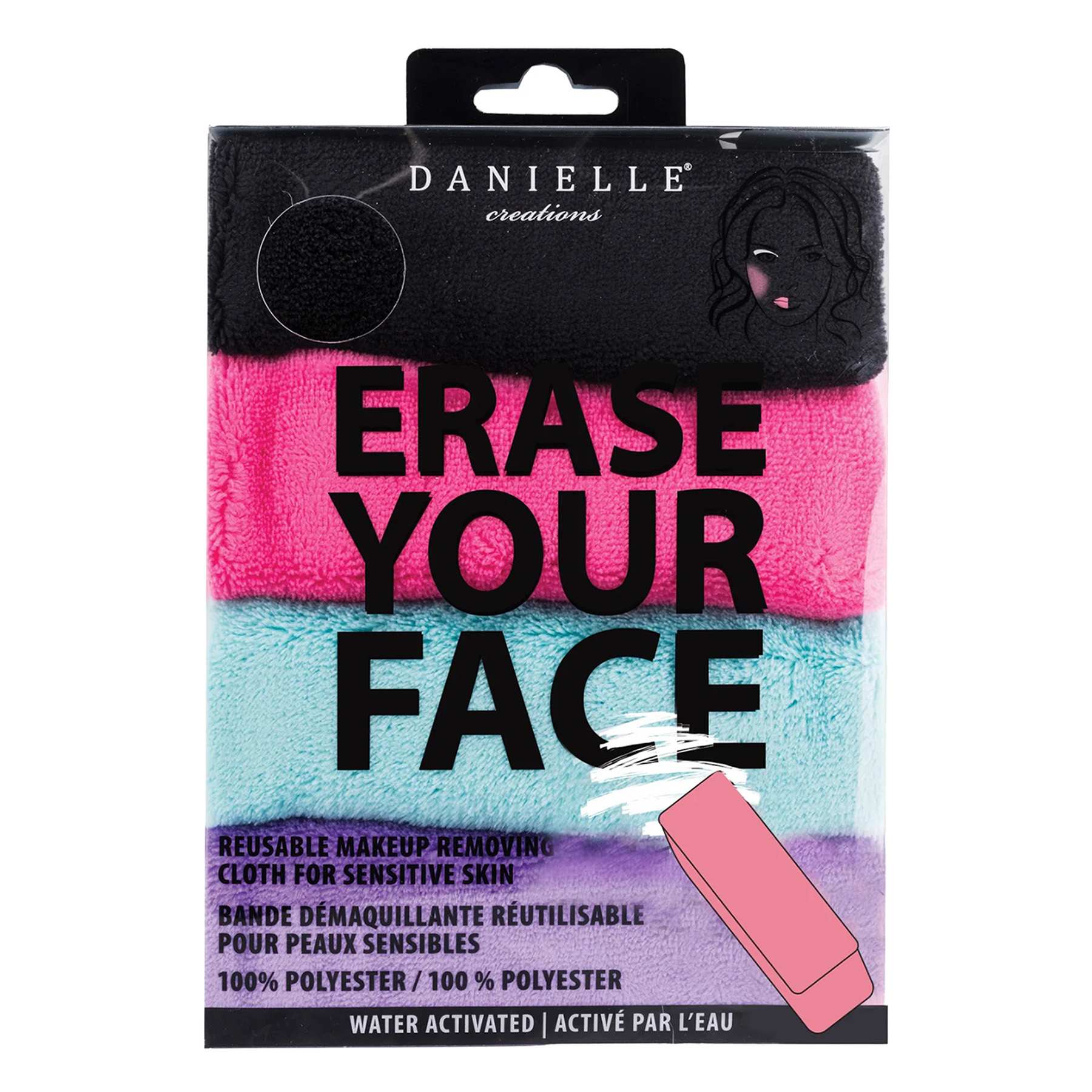4-Pack Erase Your Face Reusable Makeup Remover Cloth