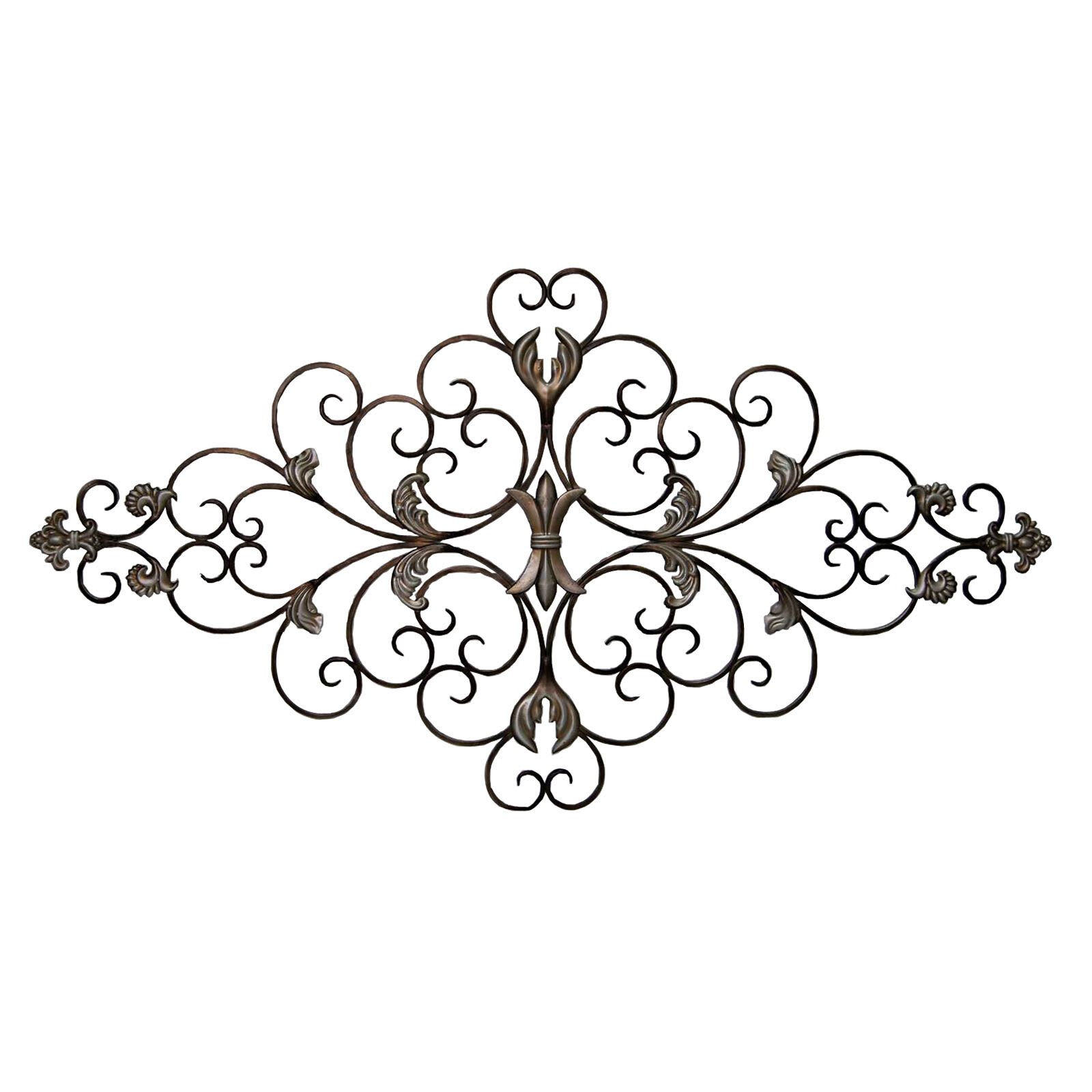 Silver Metal Fleur De Lis Wall Decor, 47x26
