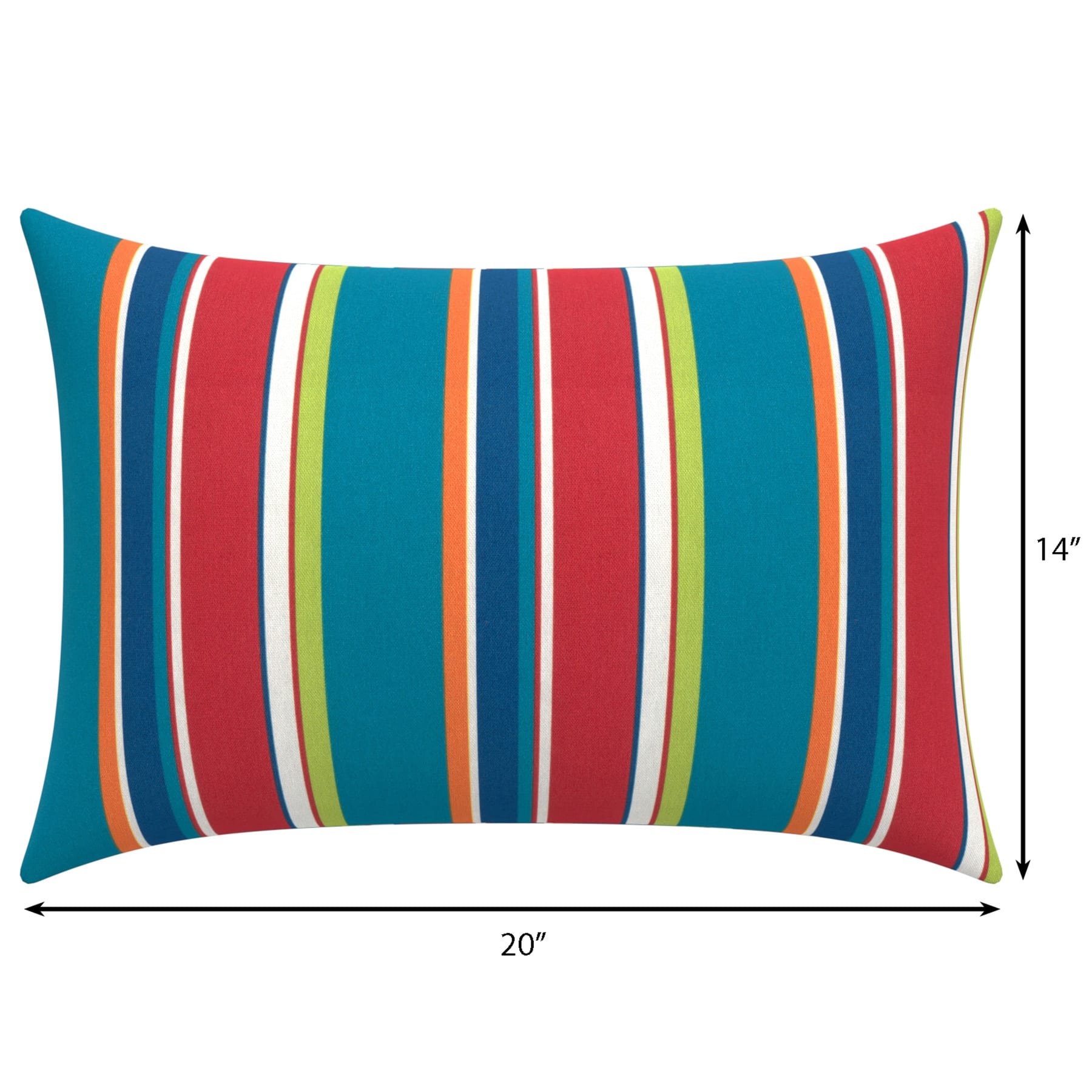 Alvarado Stripe Lumbar Outdoor Throw Pillow, 14x20