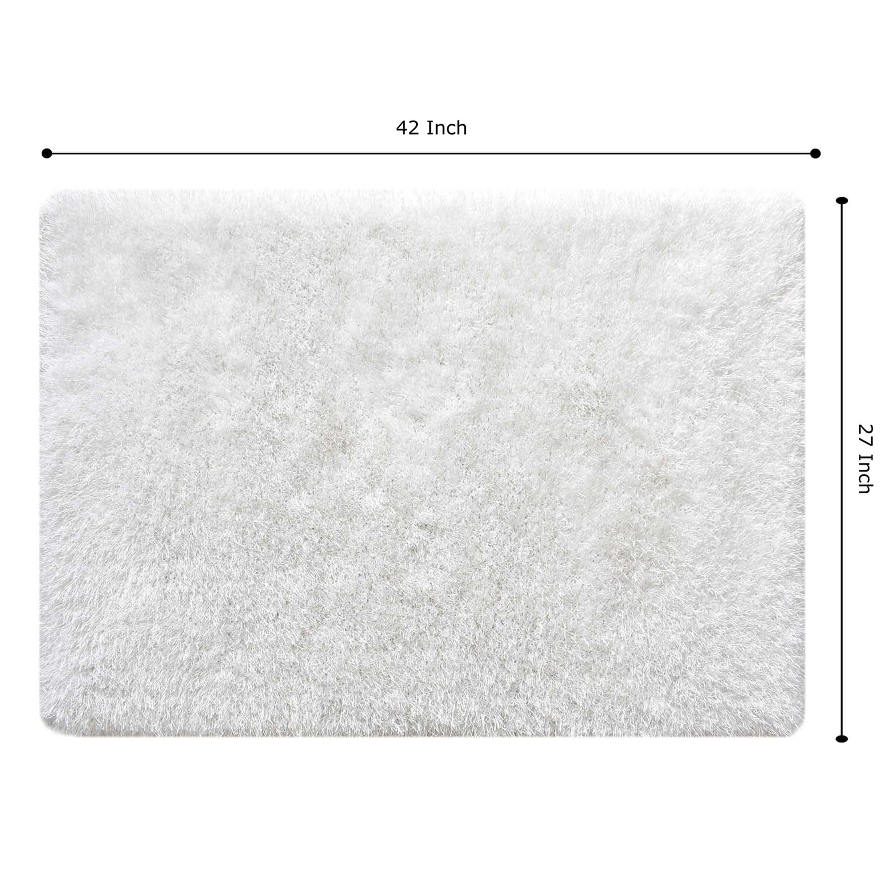 Eve White Shag Accent Rug, 27x42
