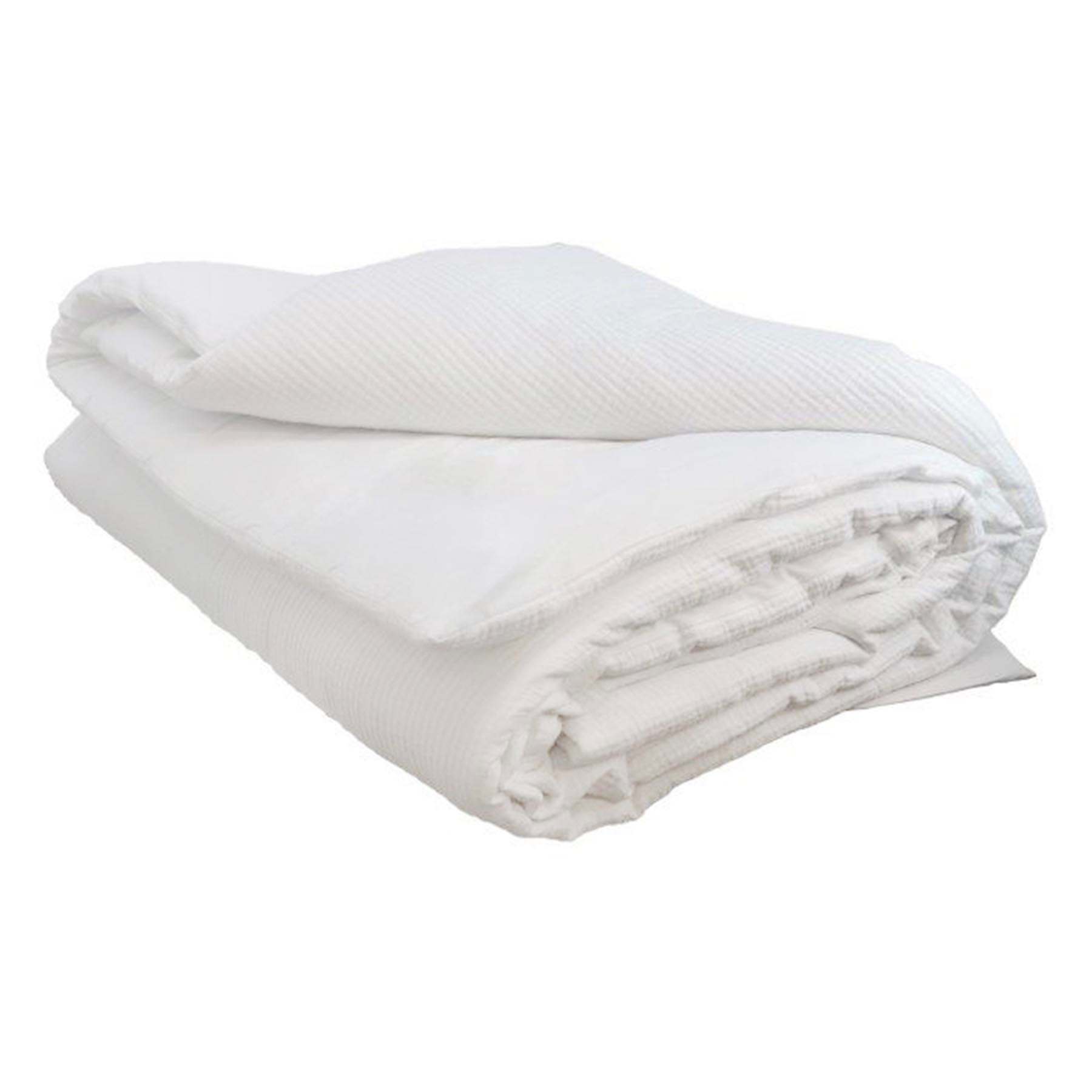 Honeybloom 3-Piece White Cotton Dash Matelasse Comforter Set, King