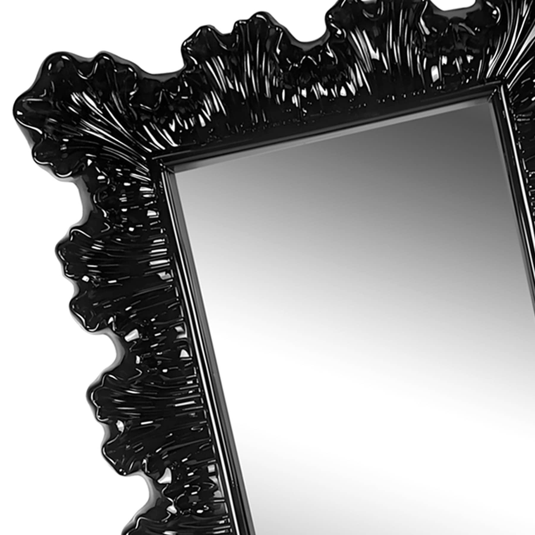 Ariel Black Rectangle Wall Mirror, 33x48