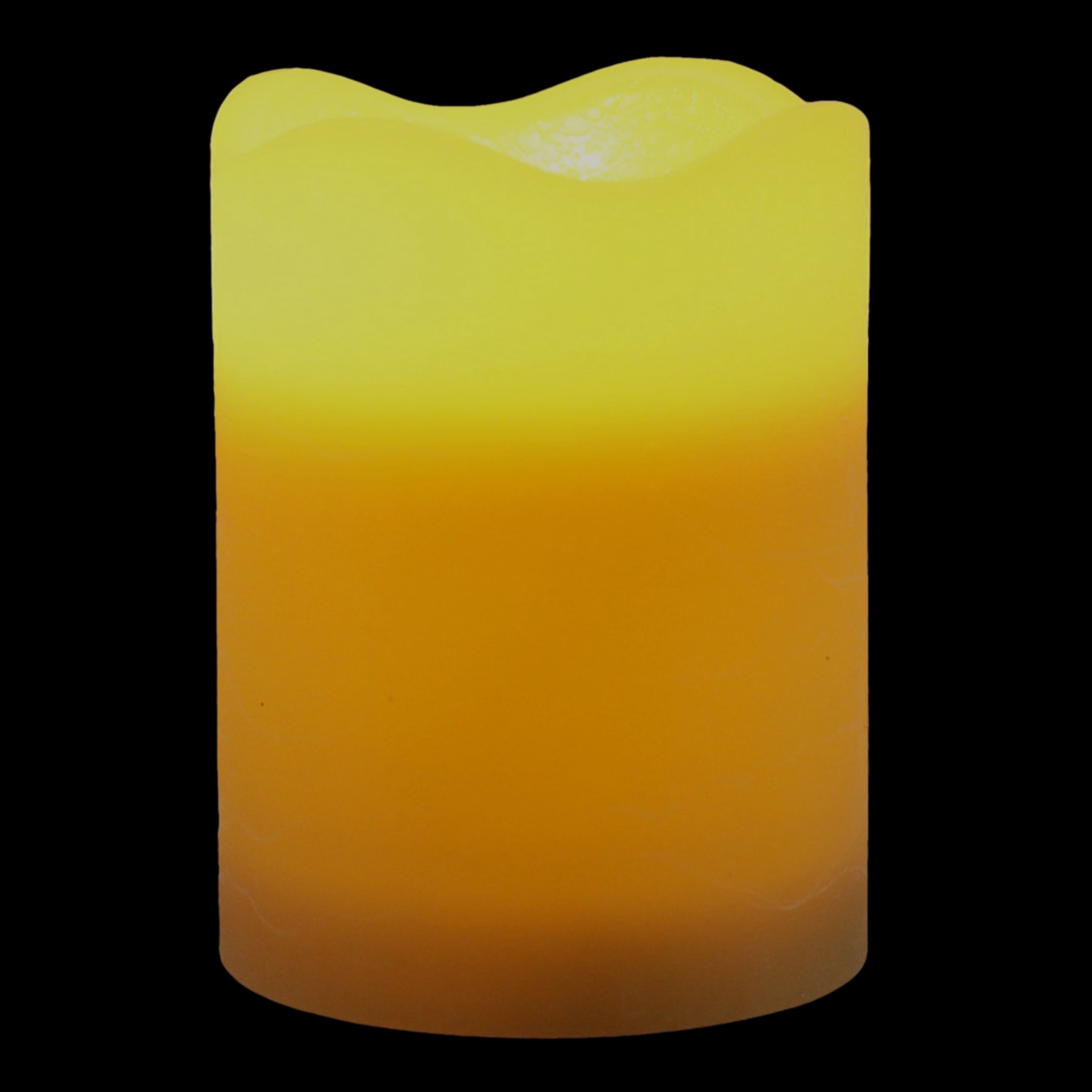 Honeybloom Brown Wax LED Pillar Candle with 6 Hour Timer, 3x4