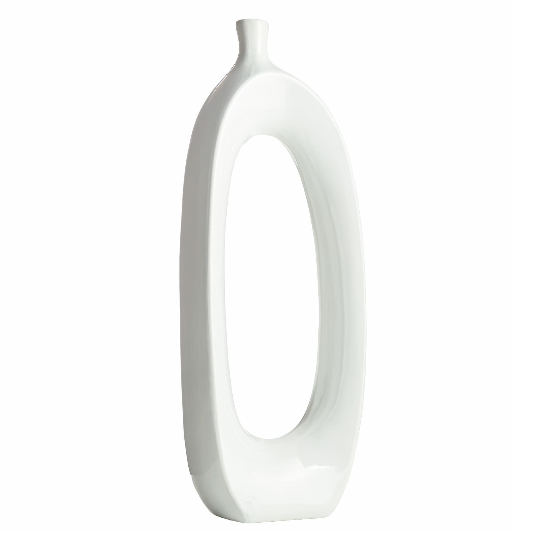 Crosby St. Riley White Ceramic Vase, 30"