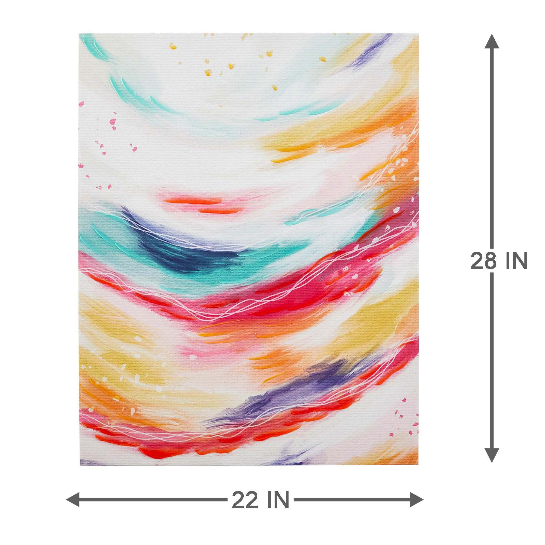 Colorful Abstract Canvas Wall Art, 22x28