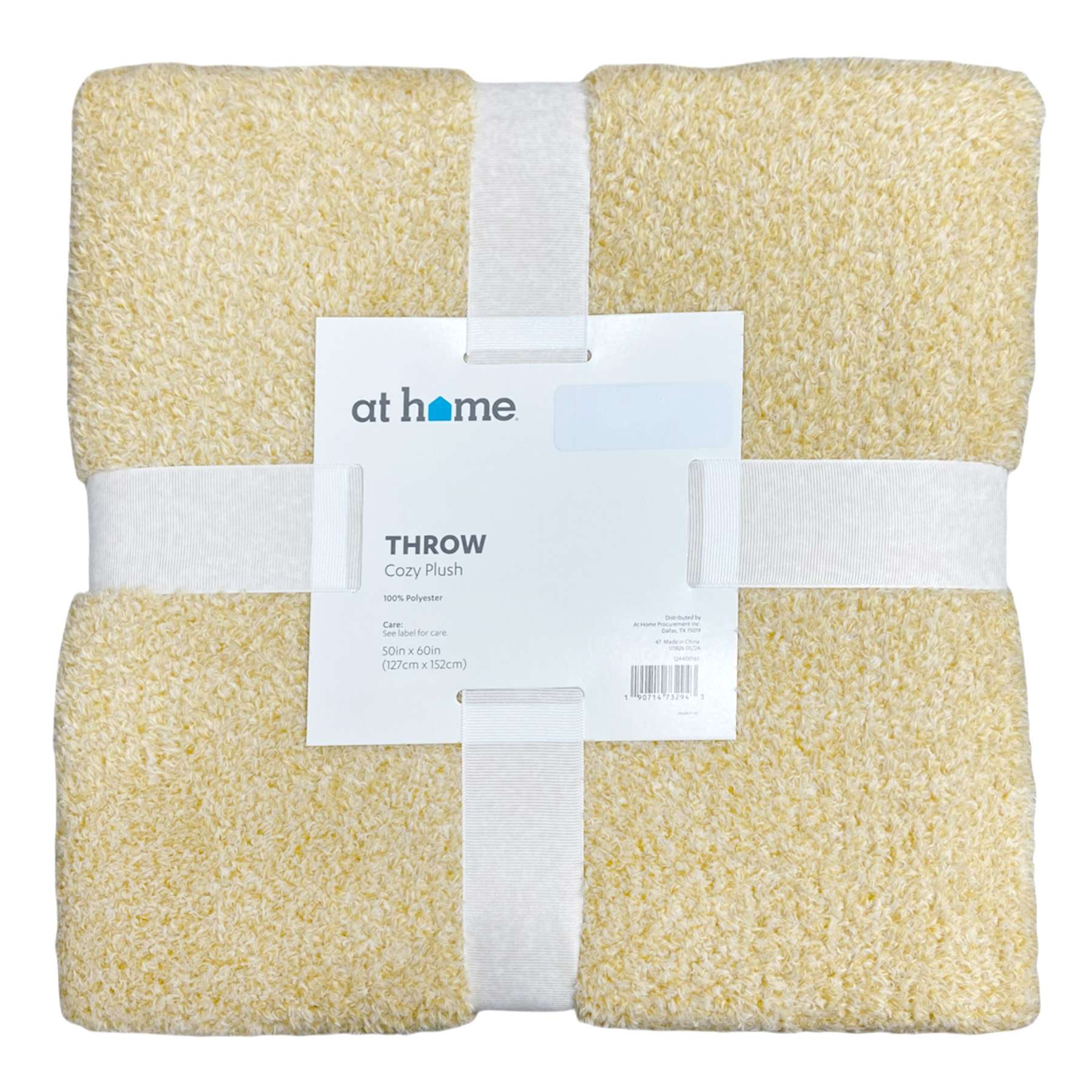 Yellow Cozy Plush Throw Blanket, 50x60