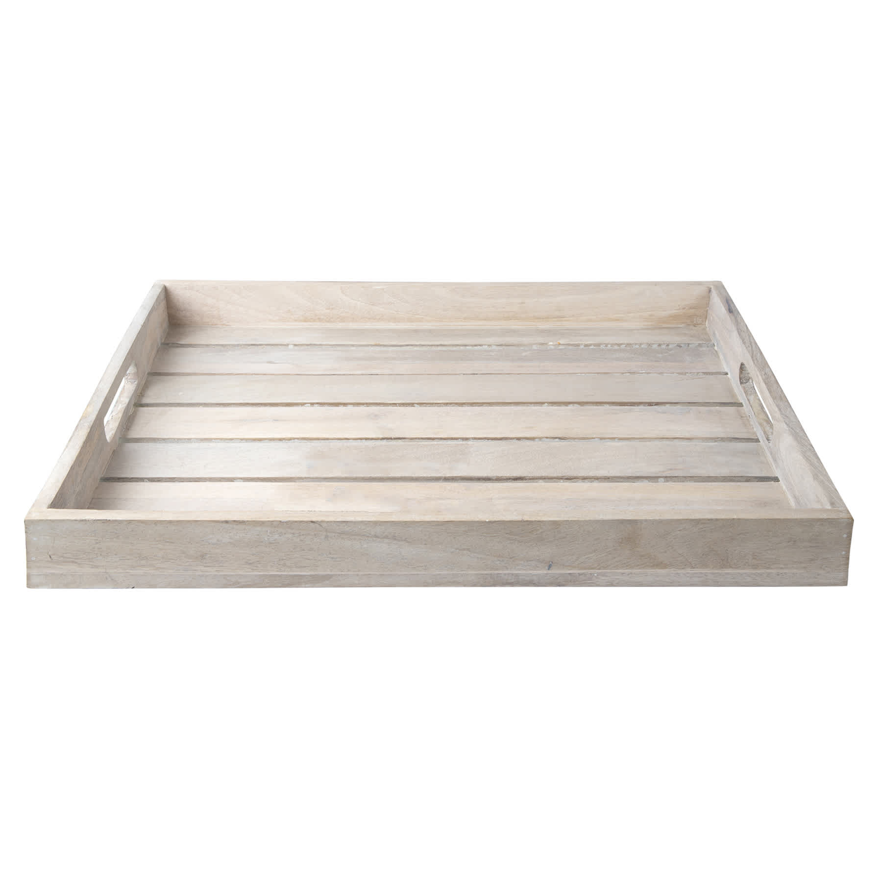 White Wooden Plank Decorative Tray