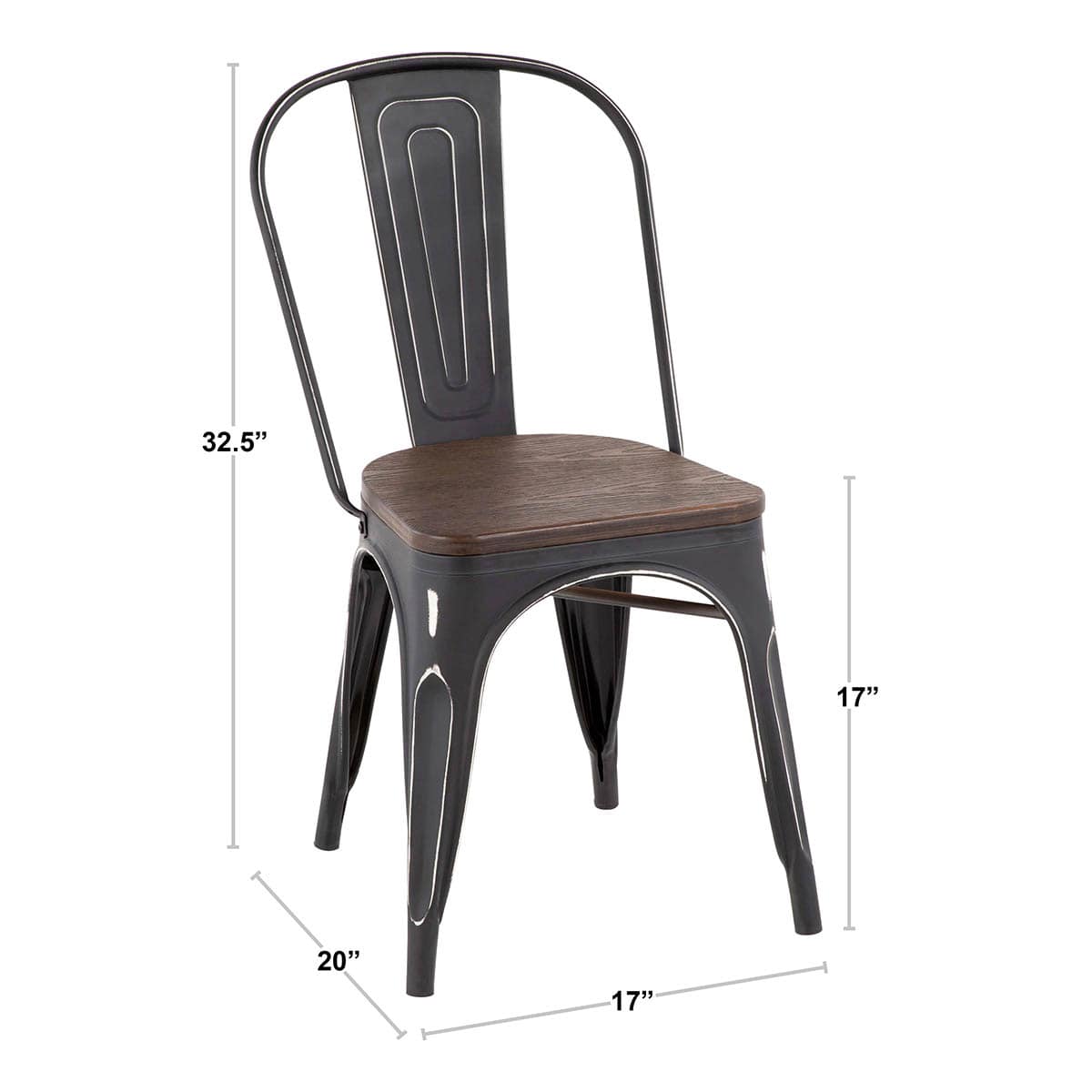 Honeybloom Westfield Dining Chair, Black