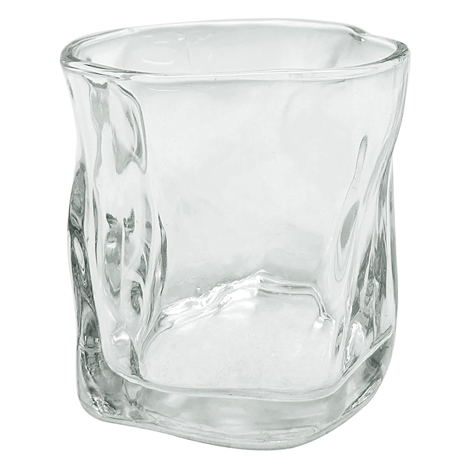 Clear Glass Candle Holder, 3.2"