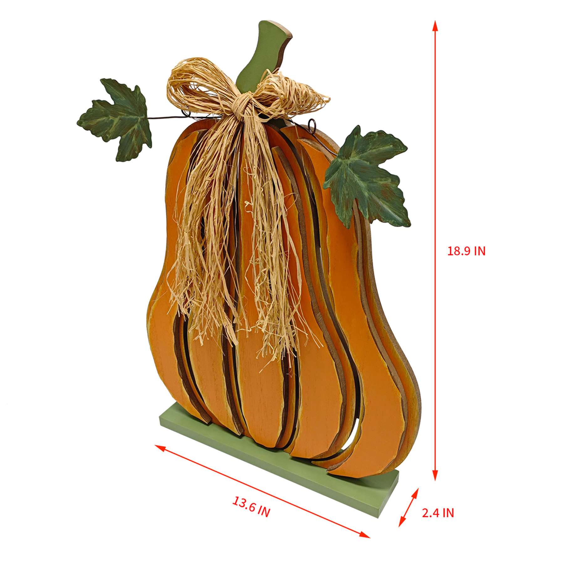 Homespun Harvest Pumpkin Tabletop Decor, 19"