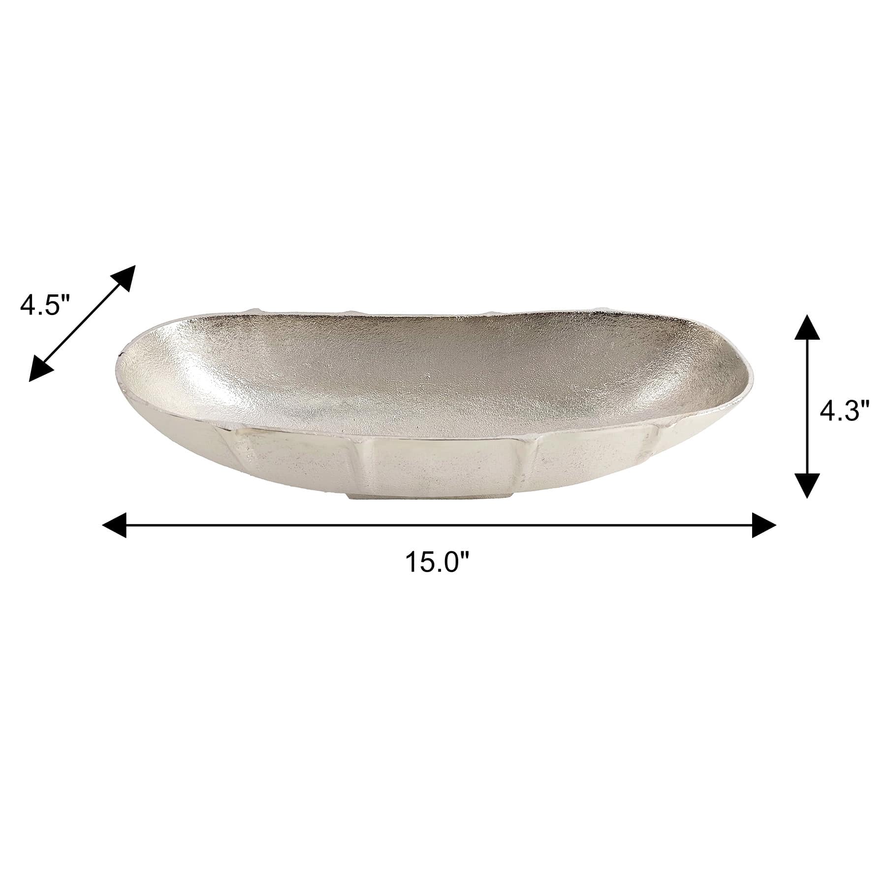 Silver Aluminum Boat, 15x4.5x4.3