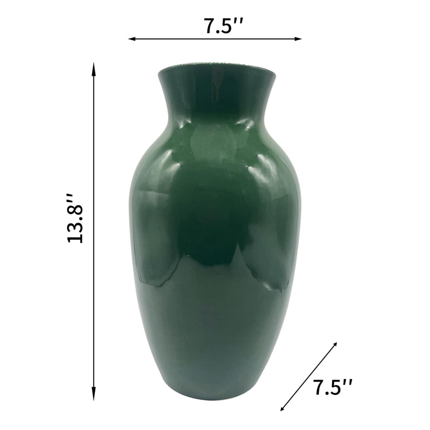 Providence Green Porcelain Vase, 14"