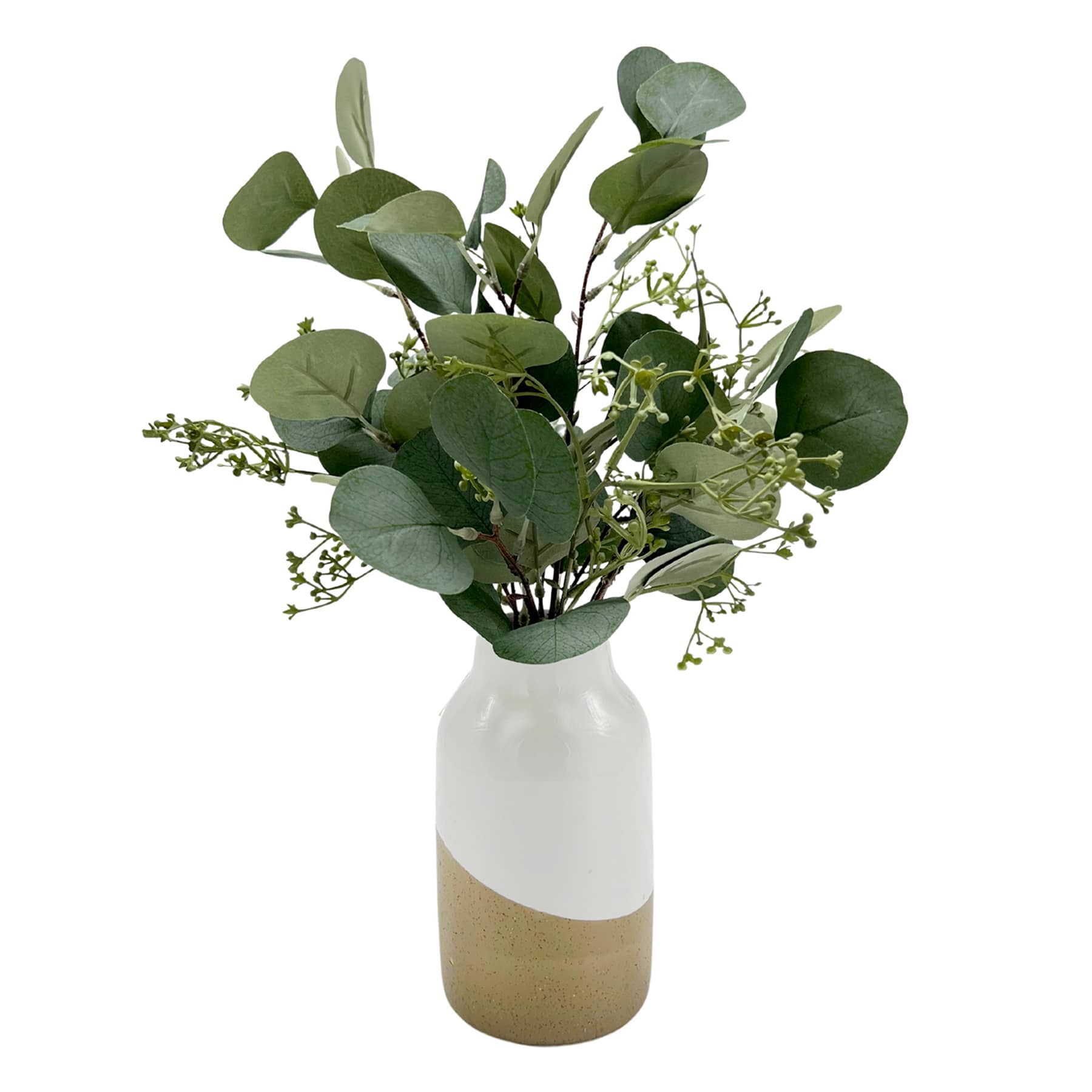 Eucalyptus Arrangement in Two-Toned Pot, 17.7"