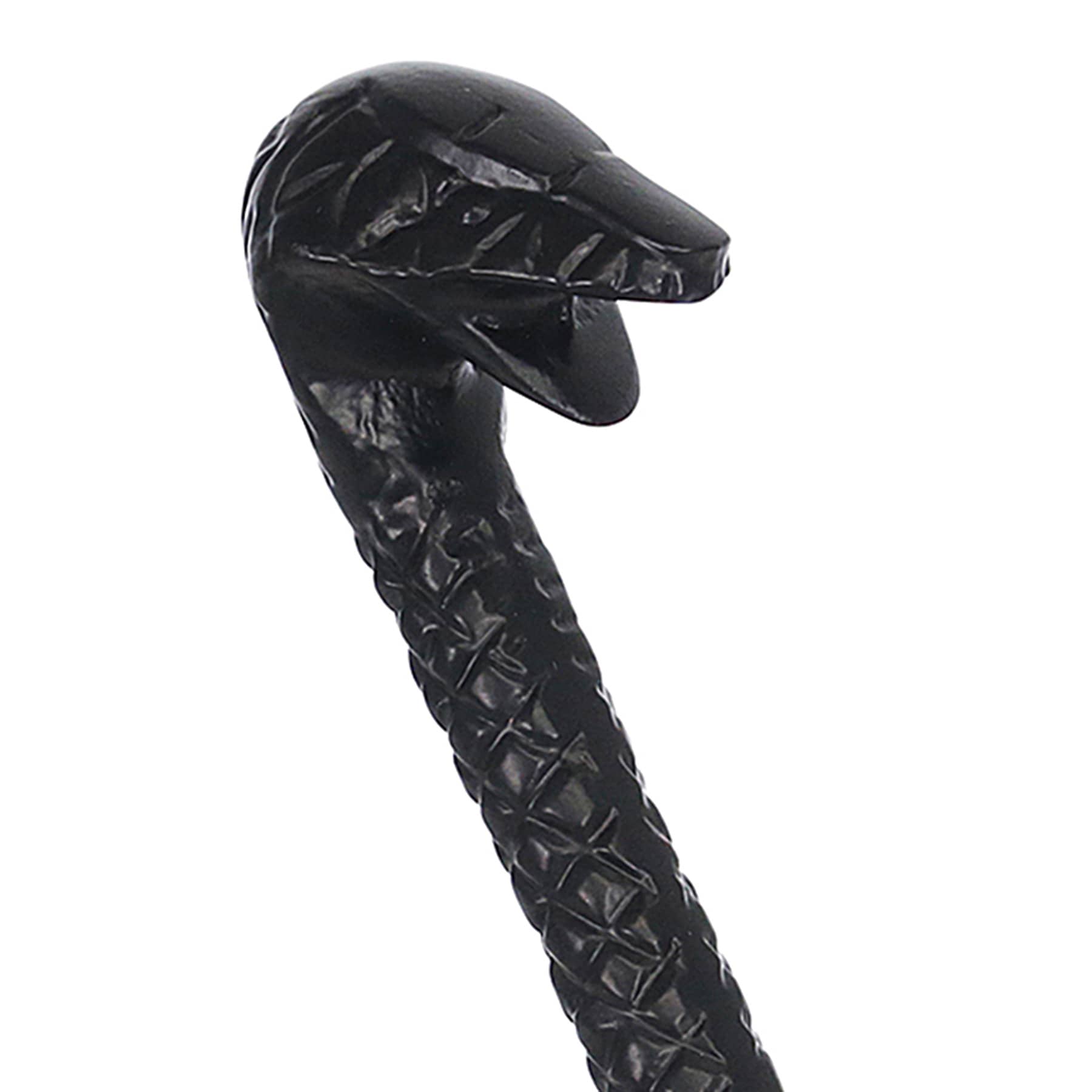 Black Metal Snake Figurine, 10"