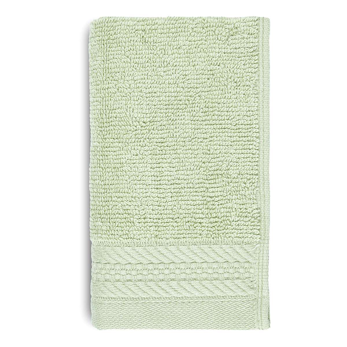 Honeybloom Plush Performance Solid Sage Washcloth, 13"
