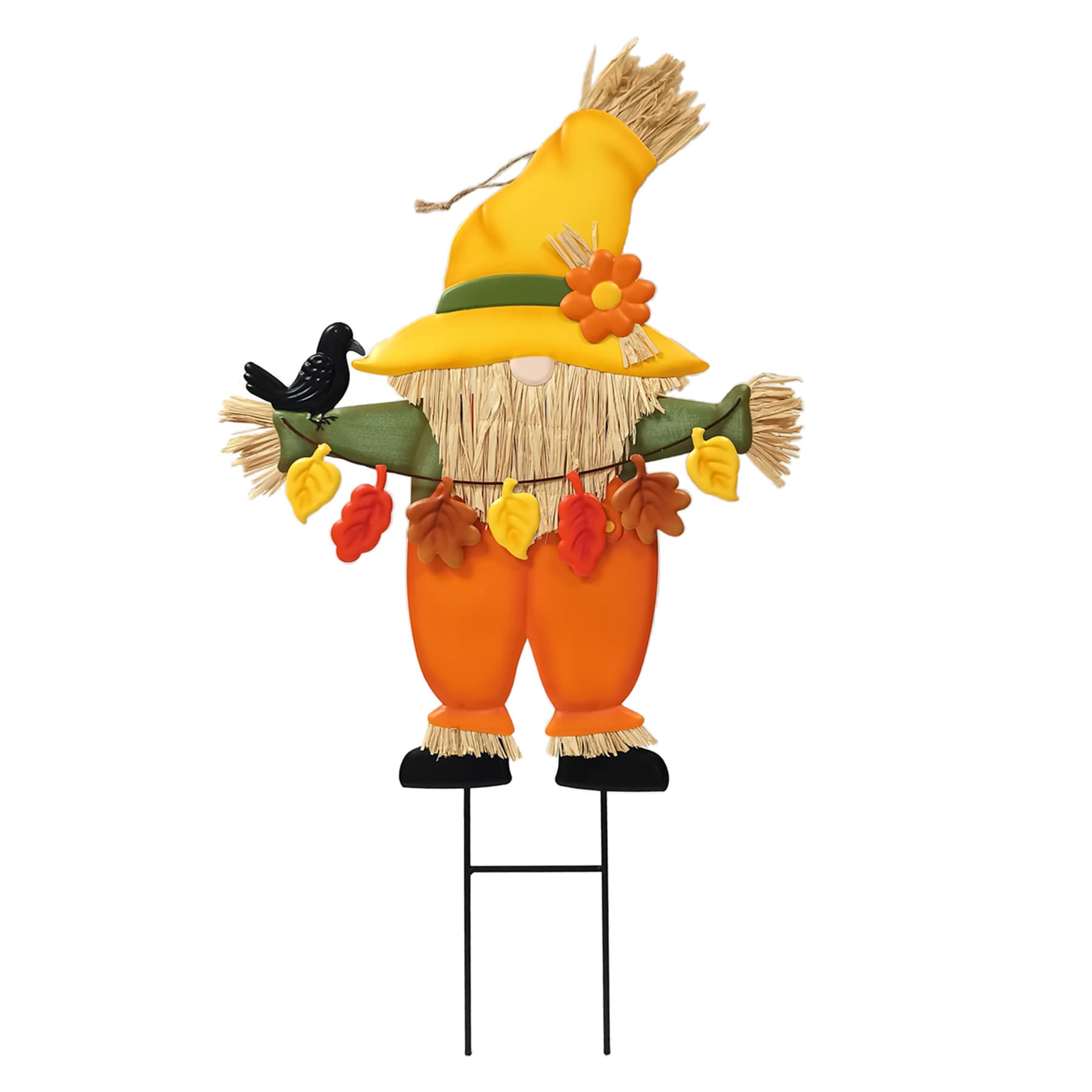 Homespun Harvest Scarecrow Gnome Yardstake, 29.5"