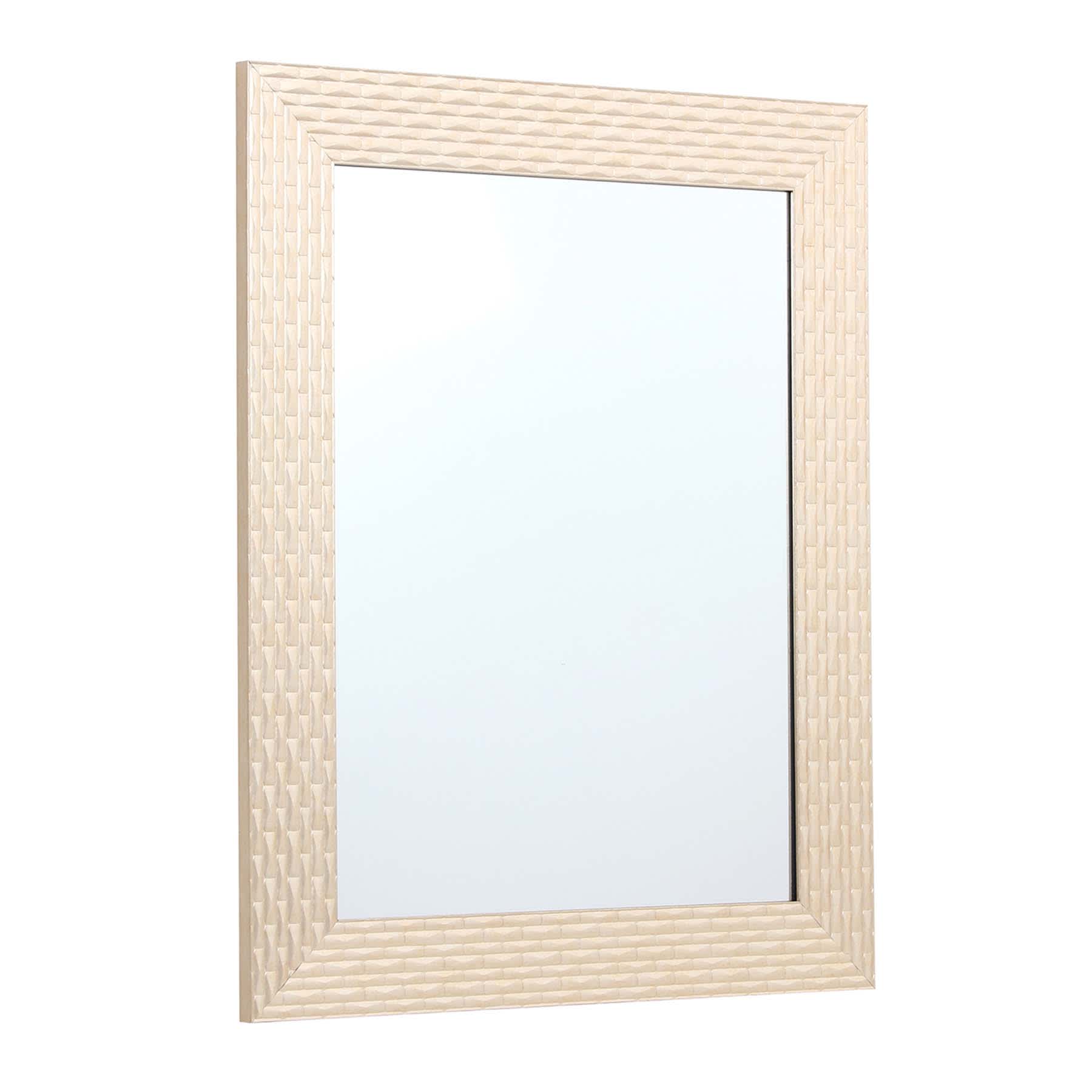 22X28 Metallic Basket Weave Mirror