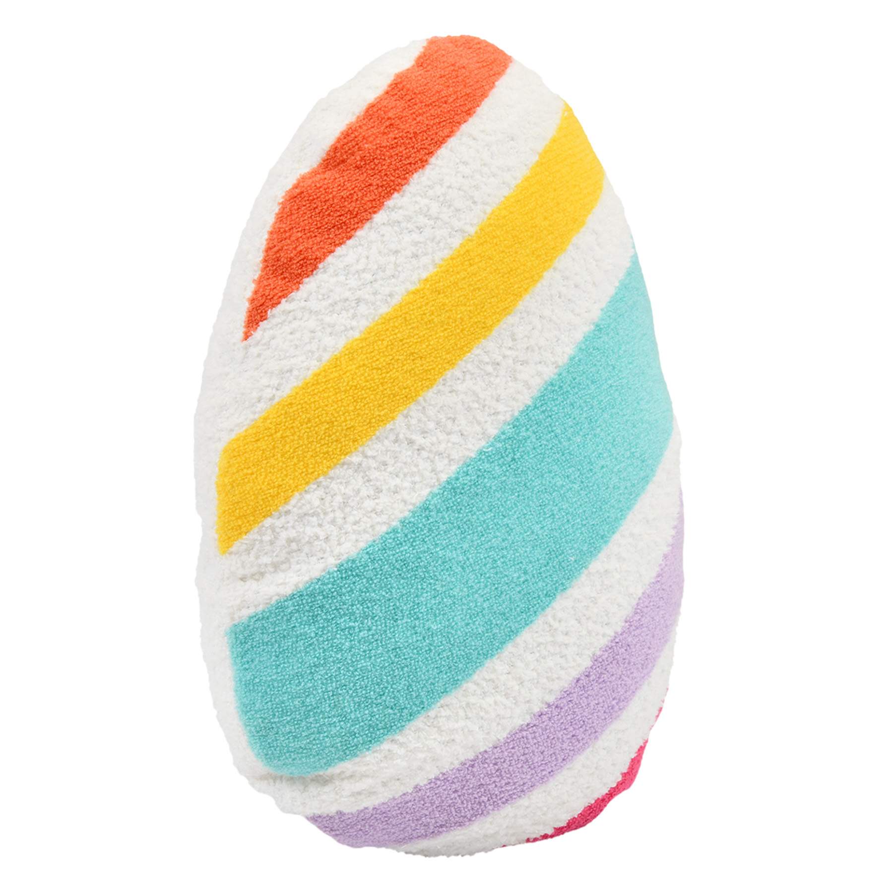 Bunny Brights Embroidered Stripe Easter Egg Boucle Throw Pillow, 13x17