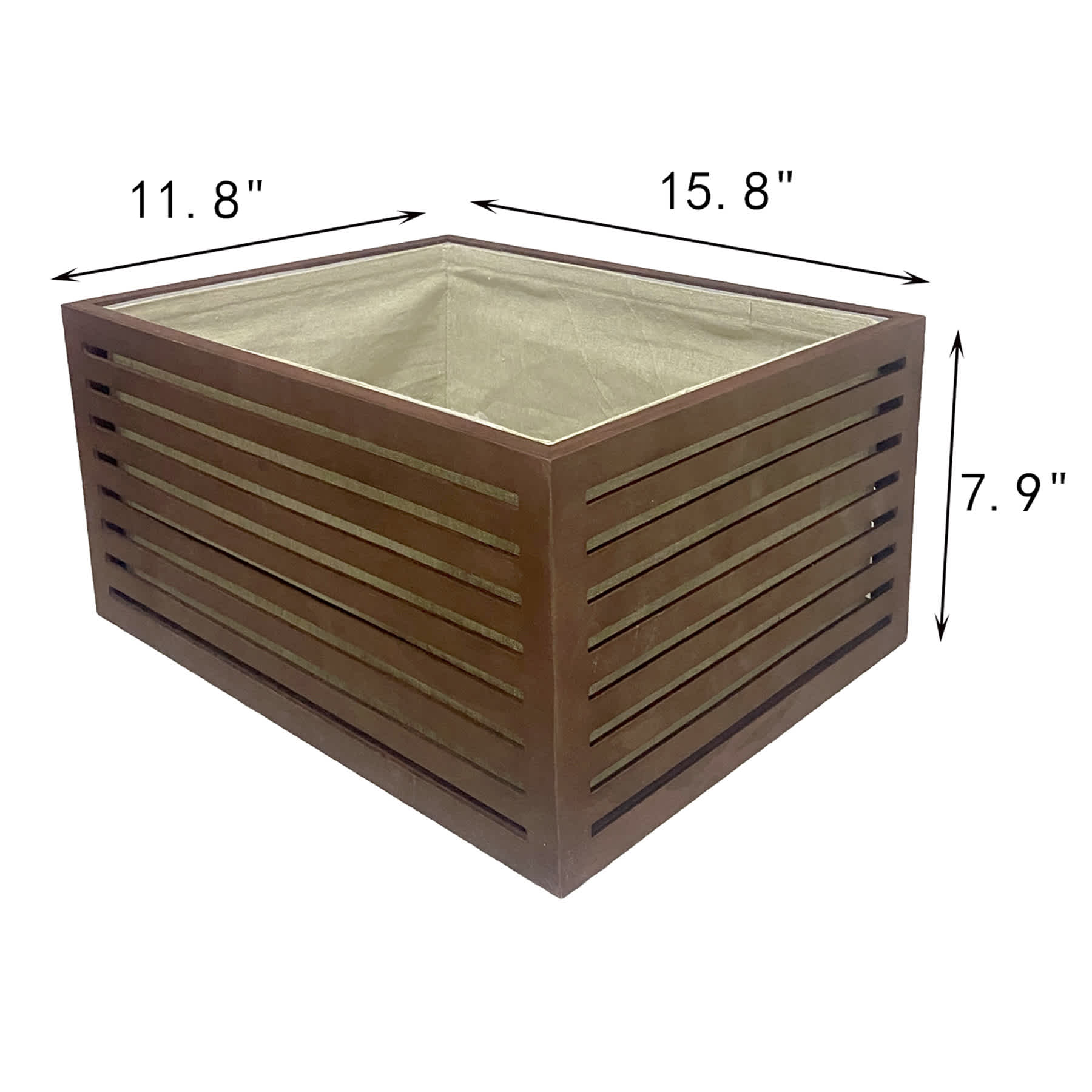 Crosby St. Wooden Crate with Removable Liner, Large