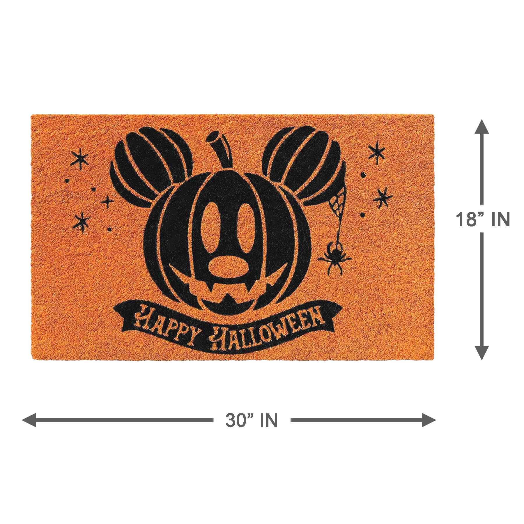 Mickey Happy Halloween Pumpkin Coir Mat, 18x30
